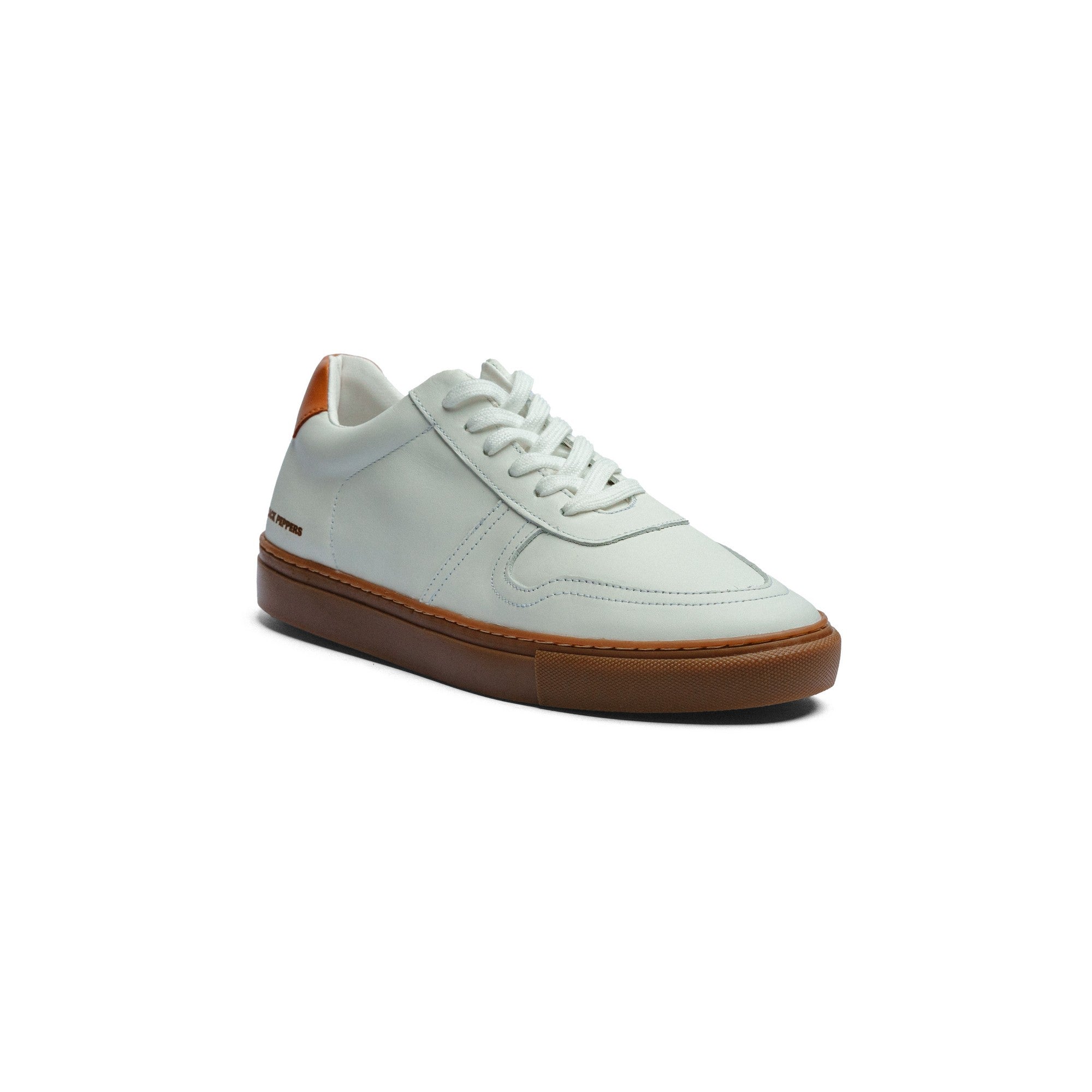 BLACK PEPPERS Lowtop Leather Sneaker TURIN White/ Rubber Sole