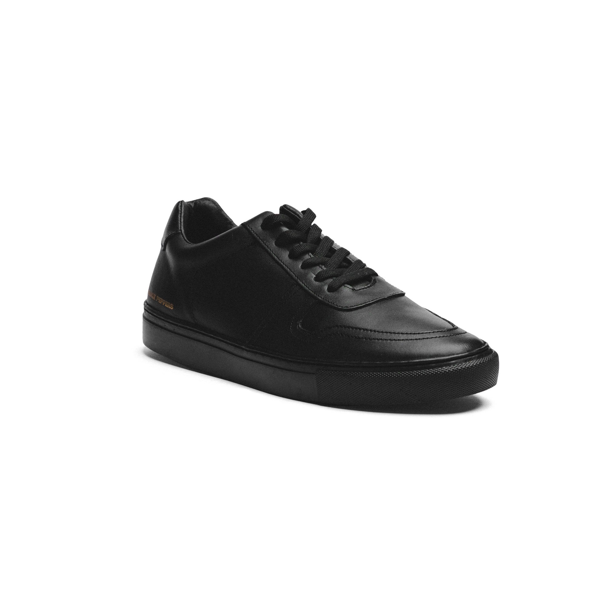BLACK PEPPERS Lowtop Leather Sneaker TURIN Full Black