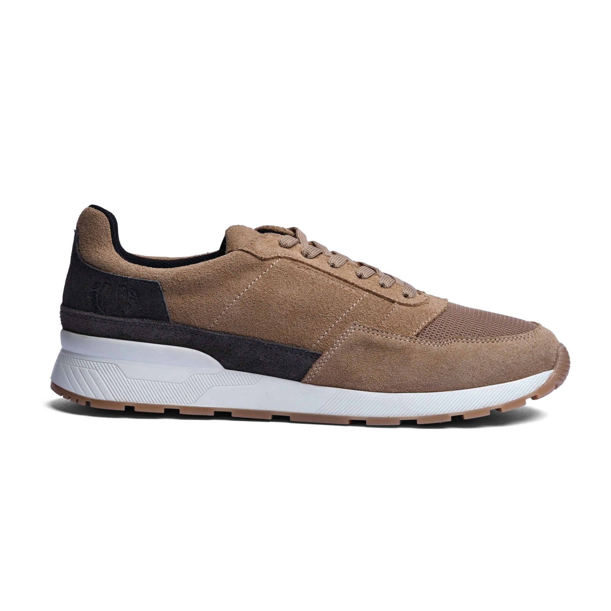 BLACK PEPPERS Trainer Suede Sneaker VERONA Gray/Camel