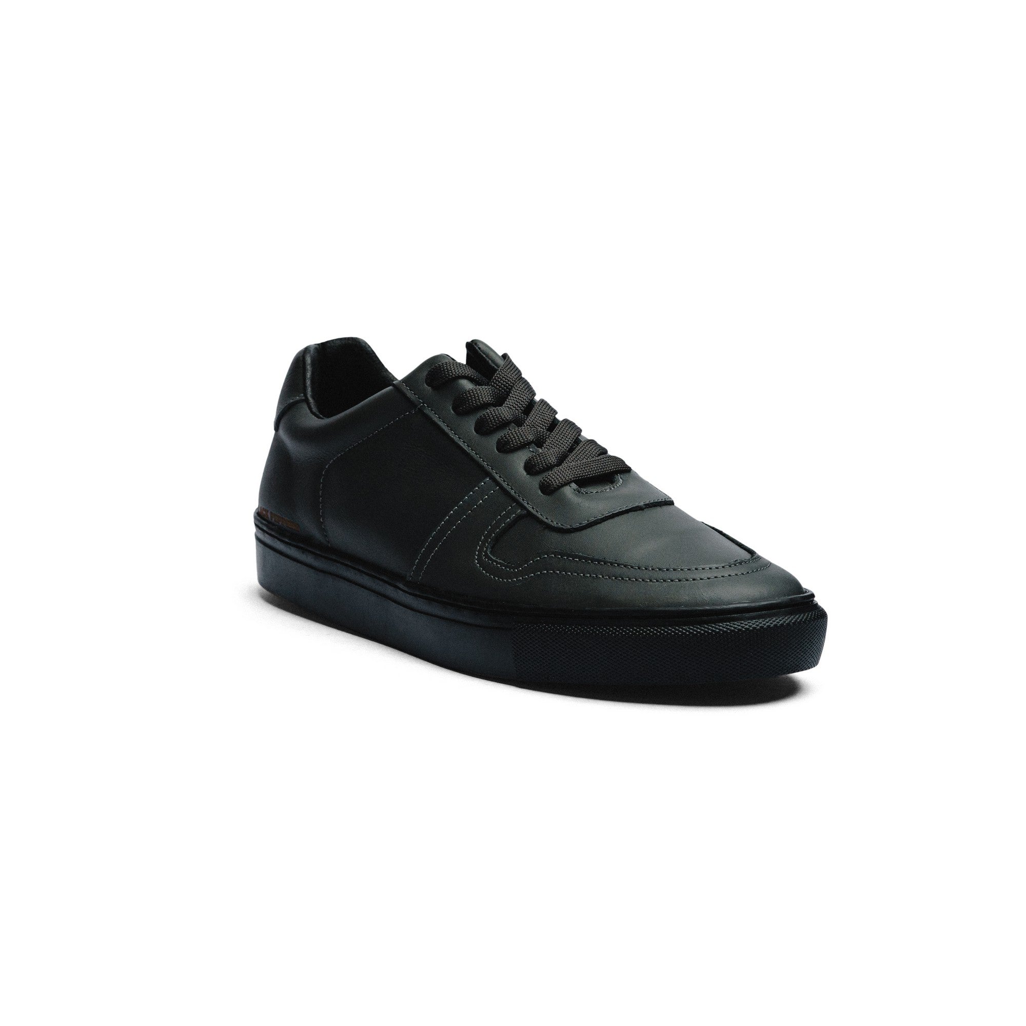 BLACK PEPPERS Lowtop Leather Sneaker TURIN Oxford Gris