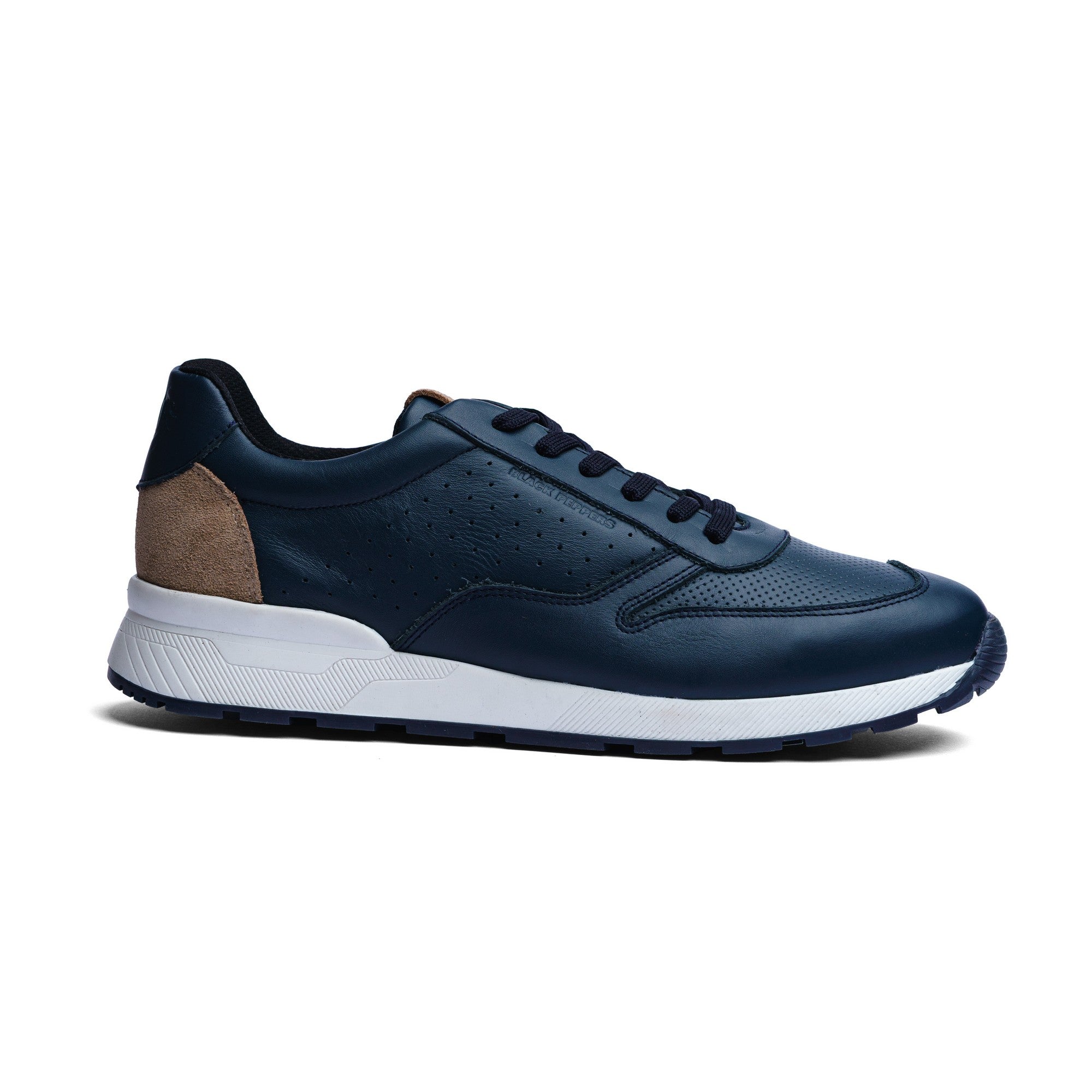 Tenis de Piel Black Peppers Trainer Leather Sneaker EOS Navy/White Sole