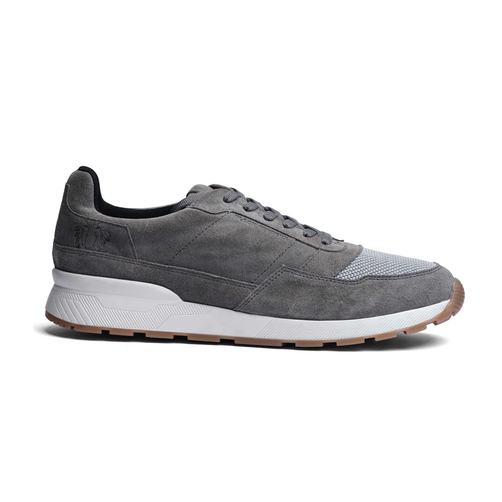 Tenis de Piel Black Peppers Trainer Leather Sneaker VERONA Gray/White Sole