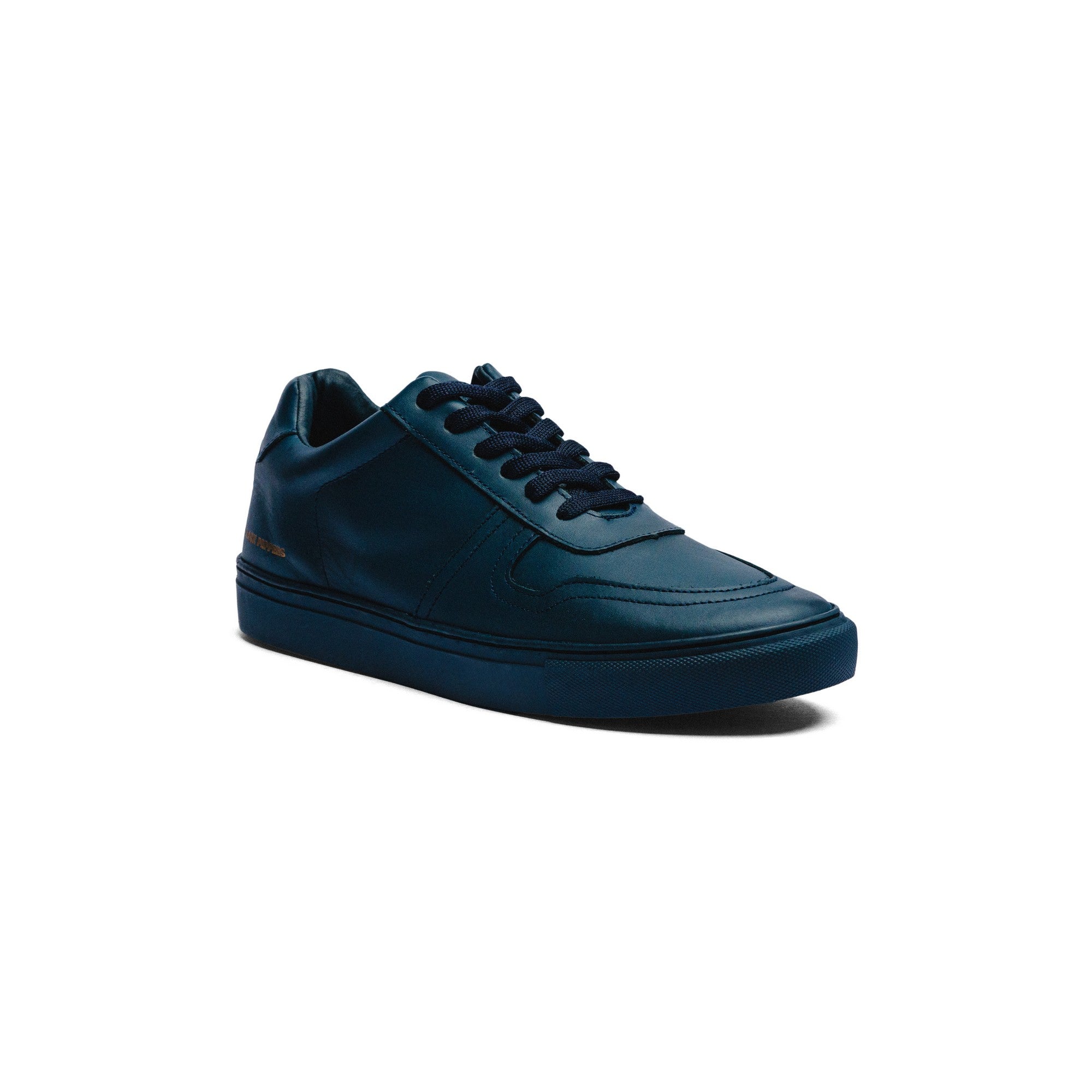 BLACK PEPPERS Lowtop Leather Sneaker TURIN Full Navy Blue