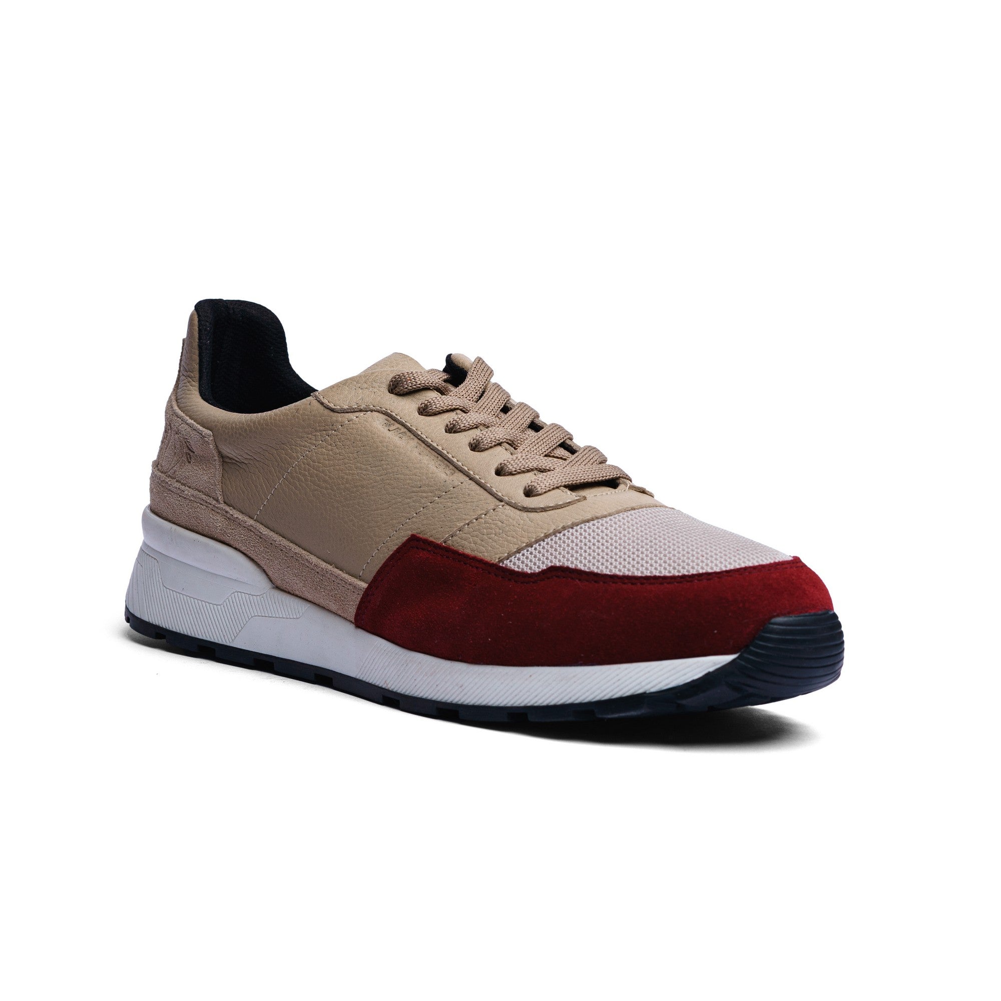 Trainer Leather Sneaker VERONA Red/Beige