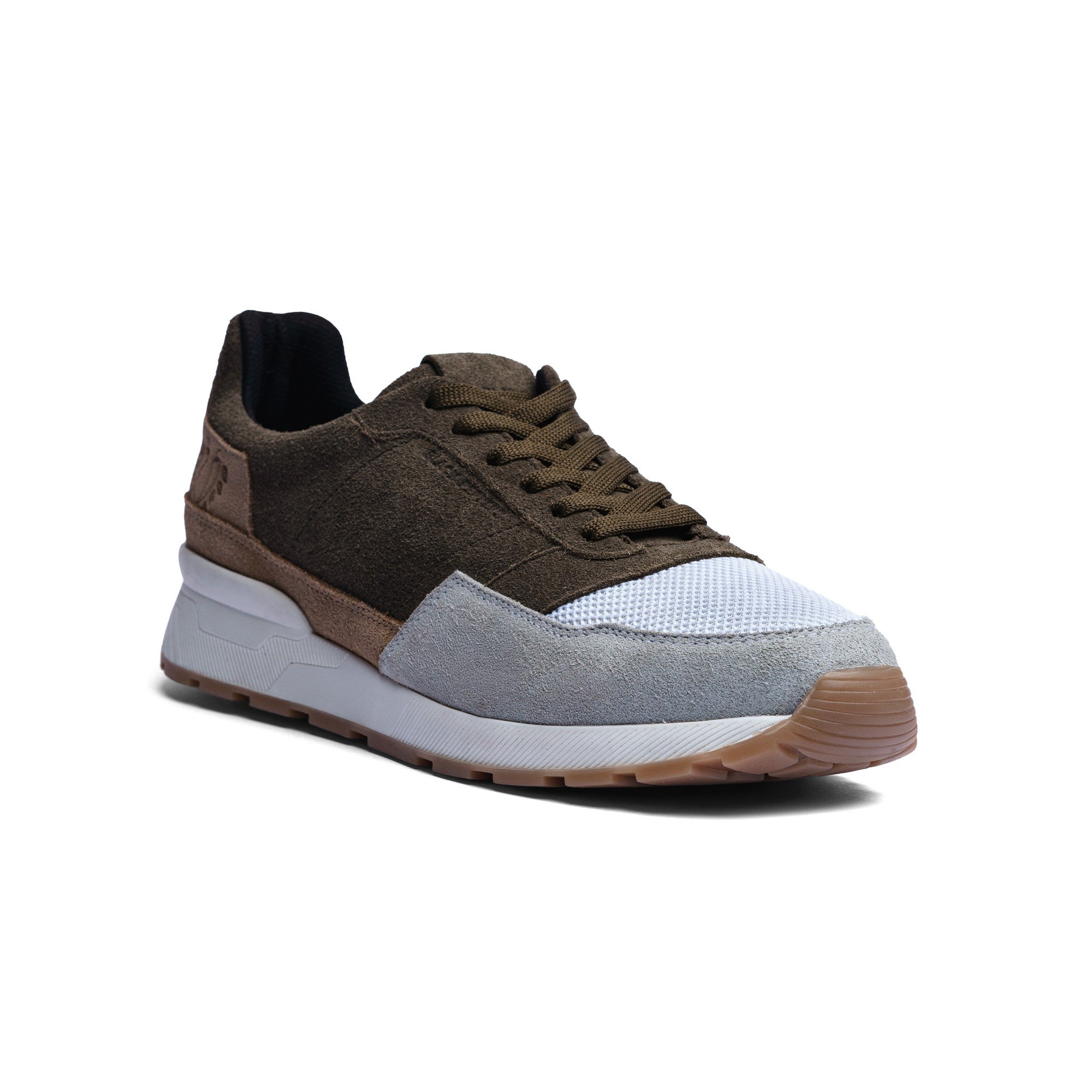BLACK PEPPERS Trainer Suede Sneaker VERONA Military Green/Camel/Gray
