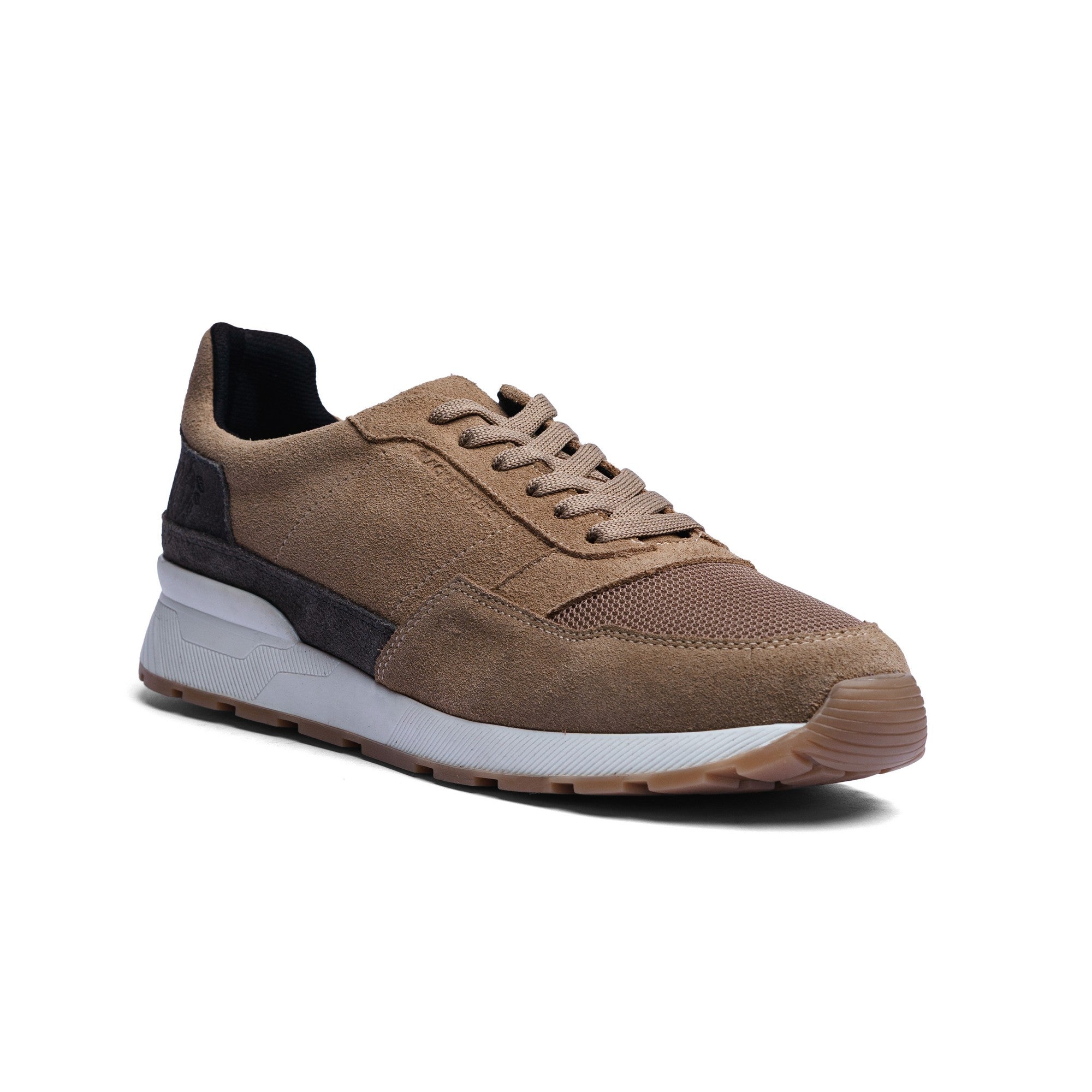 BLACK PEPPERS Trainer Suede Sneaker VERONA Gray/Camel