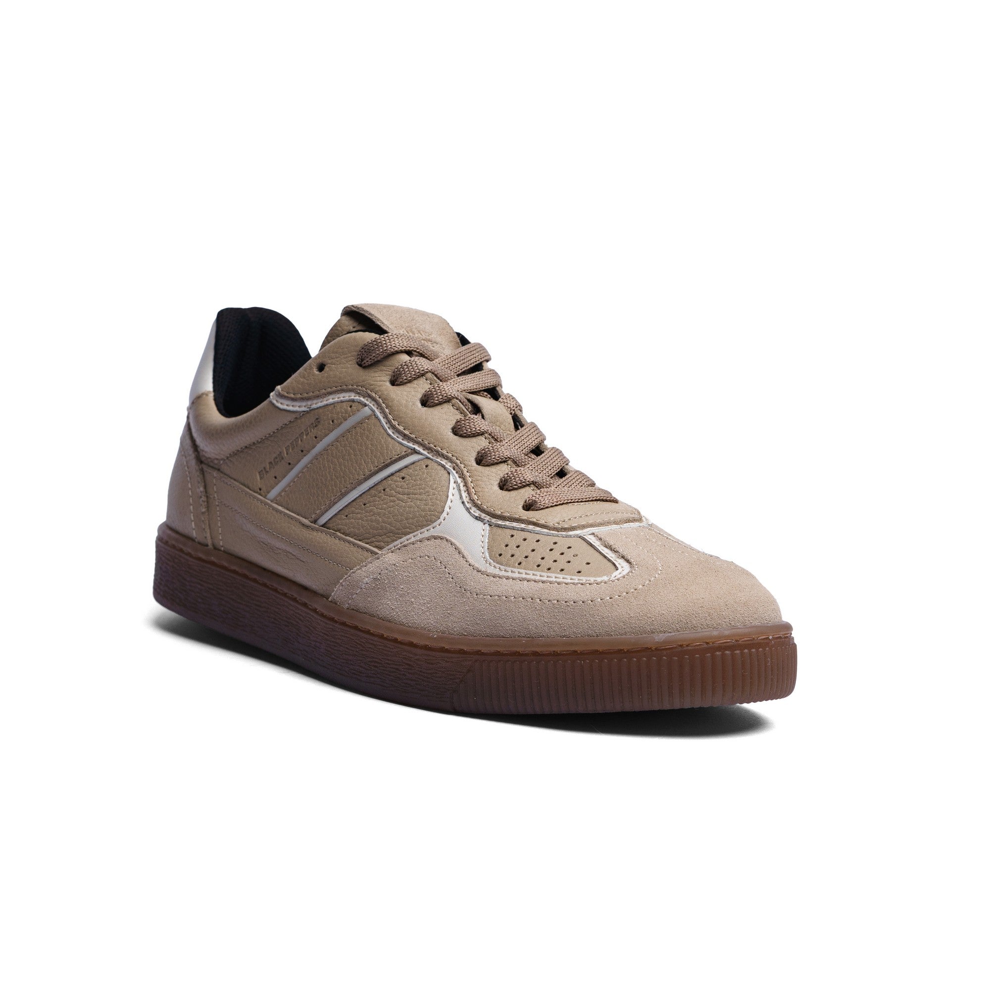 BLACK PEPPERS Lowtop Leather Sneaker PARMA Beige/Brown Sole