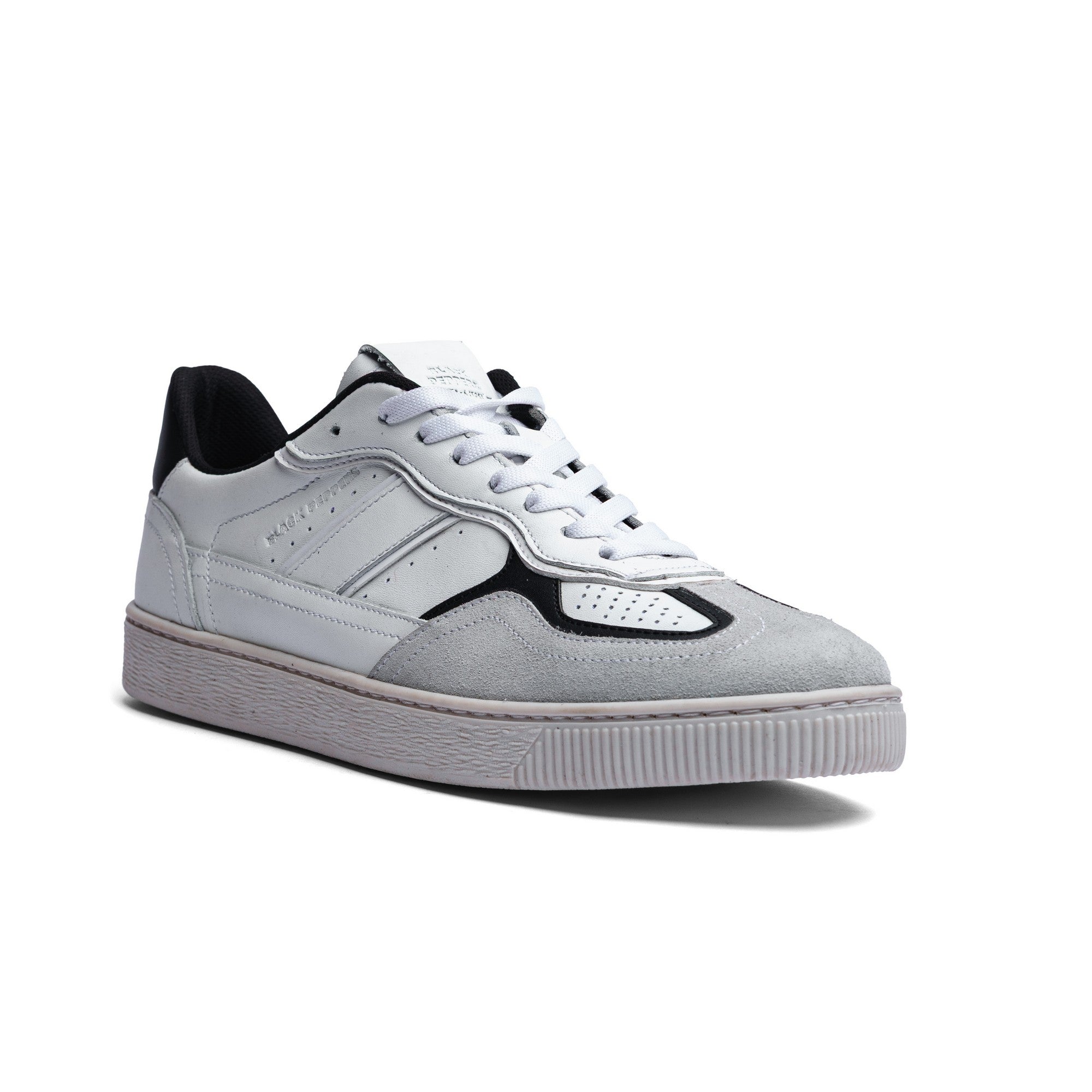 BLACK PEPPERS Lowtop Leather Sneaker PARMA White/Blue (Dama)
