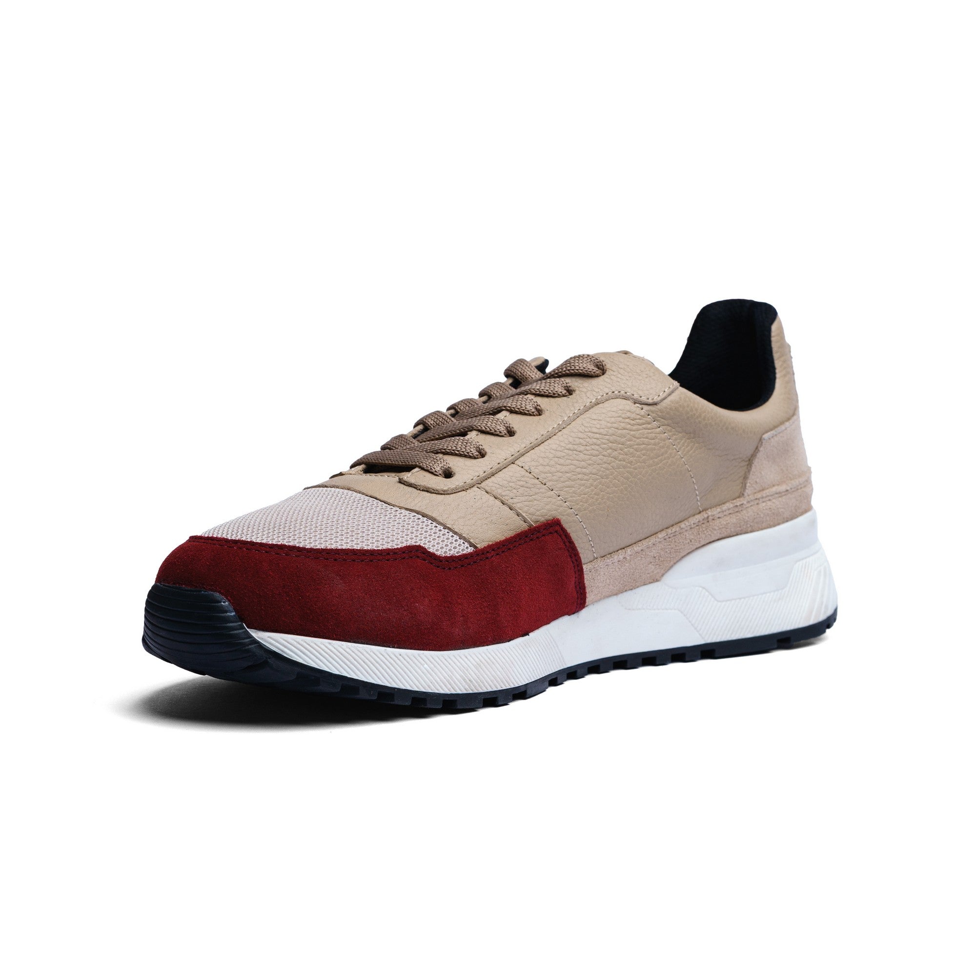 Trainer Leather Sneaker VERONA Red/Beige