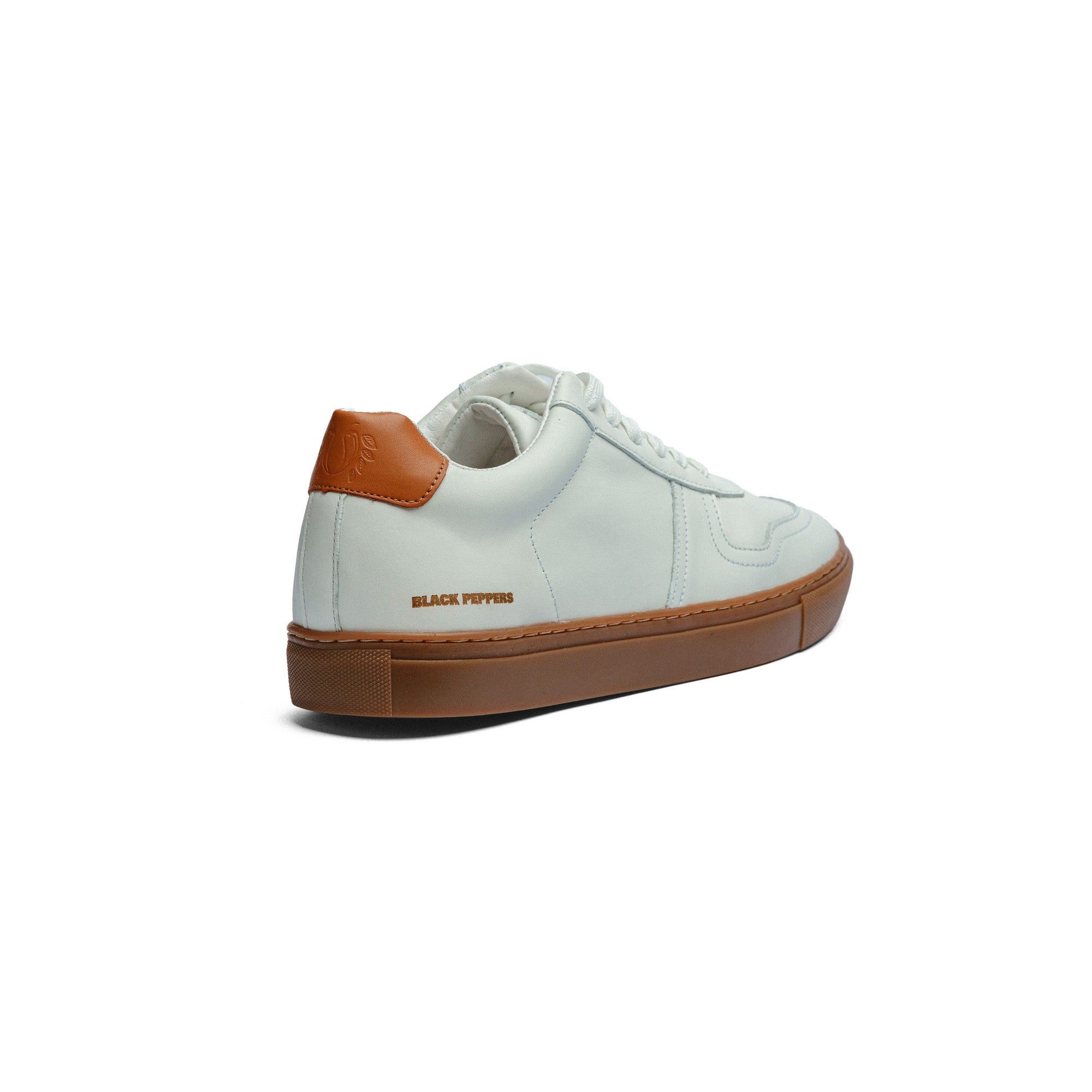 BLACK PEPPERS Lowtop Leather Sneaker TURIN White/ Rubber Sole