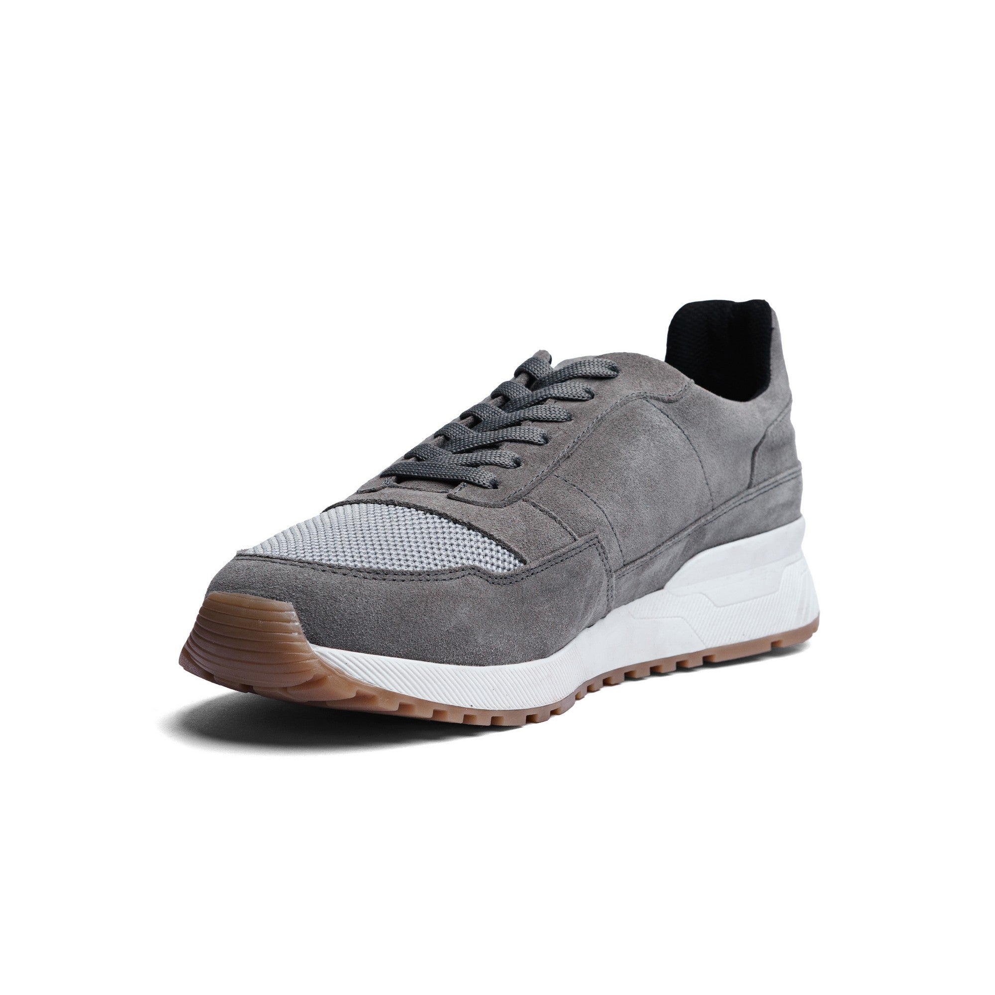 Tenis de Piel Black Peppers Trainer Leather Sneaker VERONA Gray/White Sole
