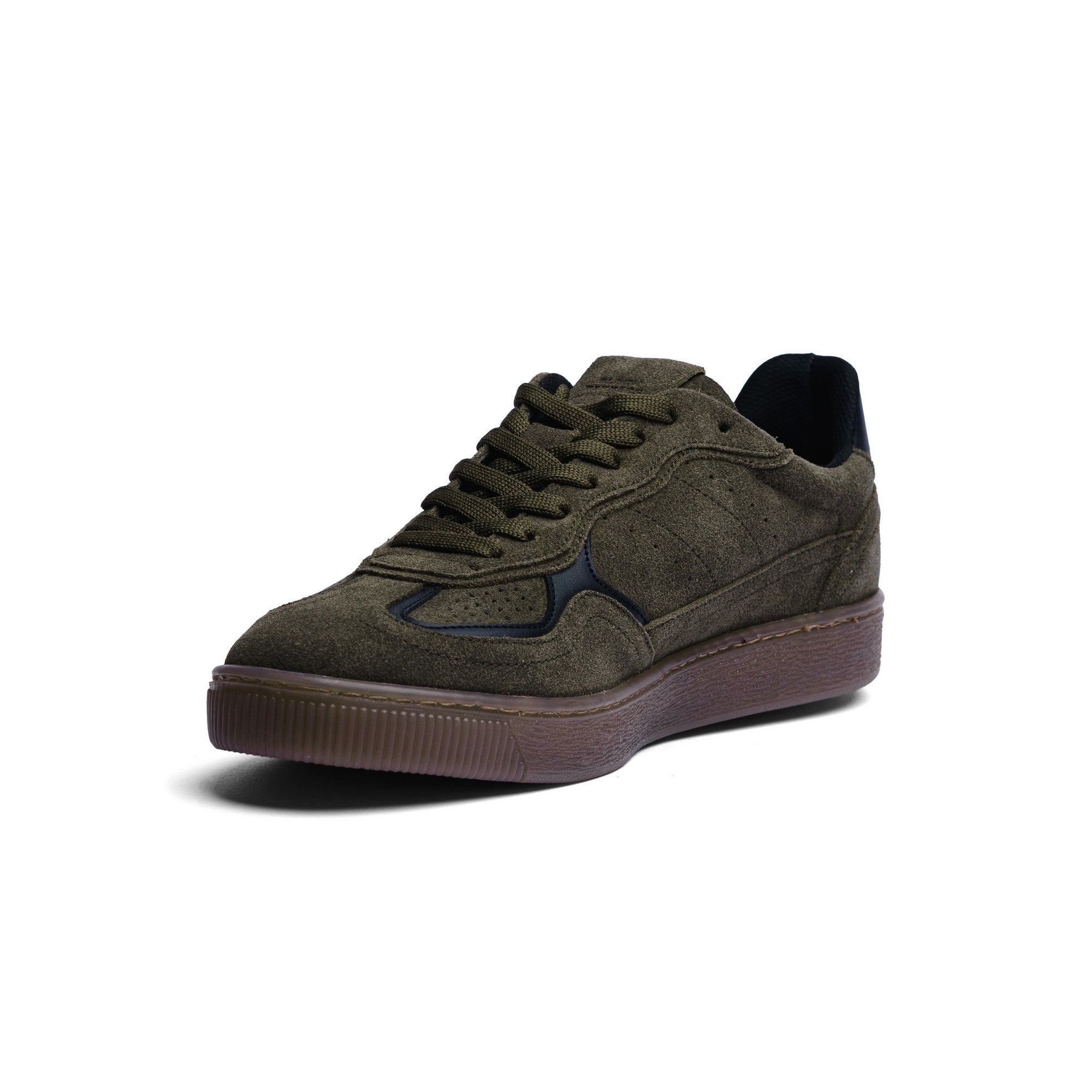 BLACK PEPPERS Lowtop Leather Sneaker PARMA Olive Green