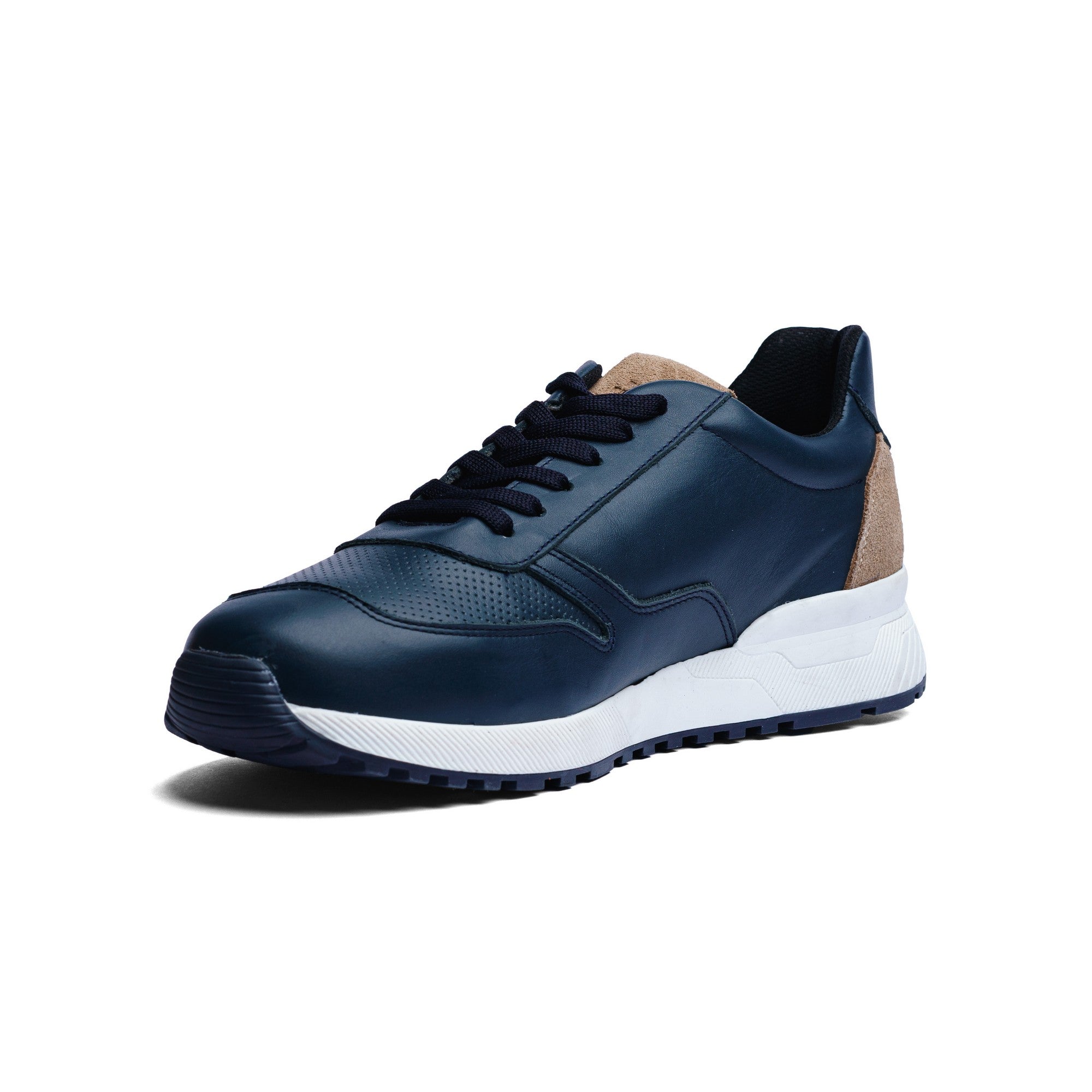 Tenis de Piel Black Peppers Trainer Leather Sneaker EOS Navy/White Sole