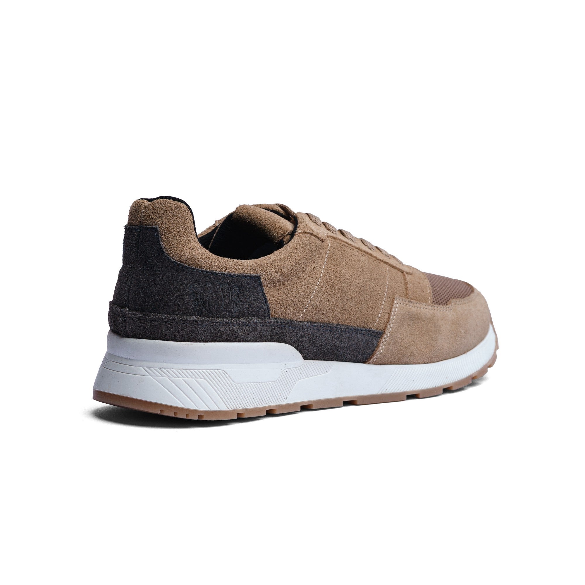 BLACK PEPPERS Trainer Suede Sneaker VERONA Gray/Camel