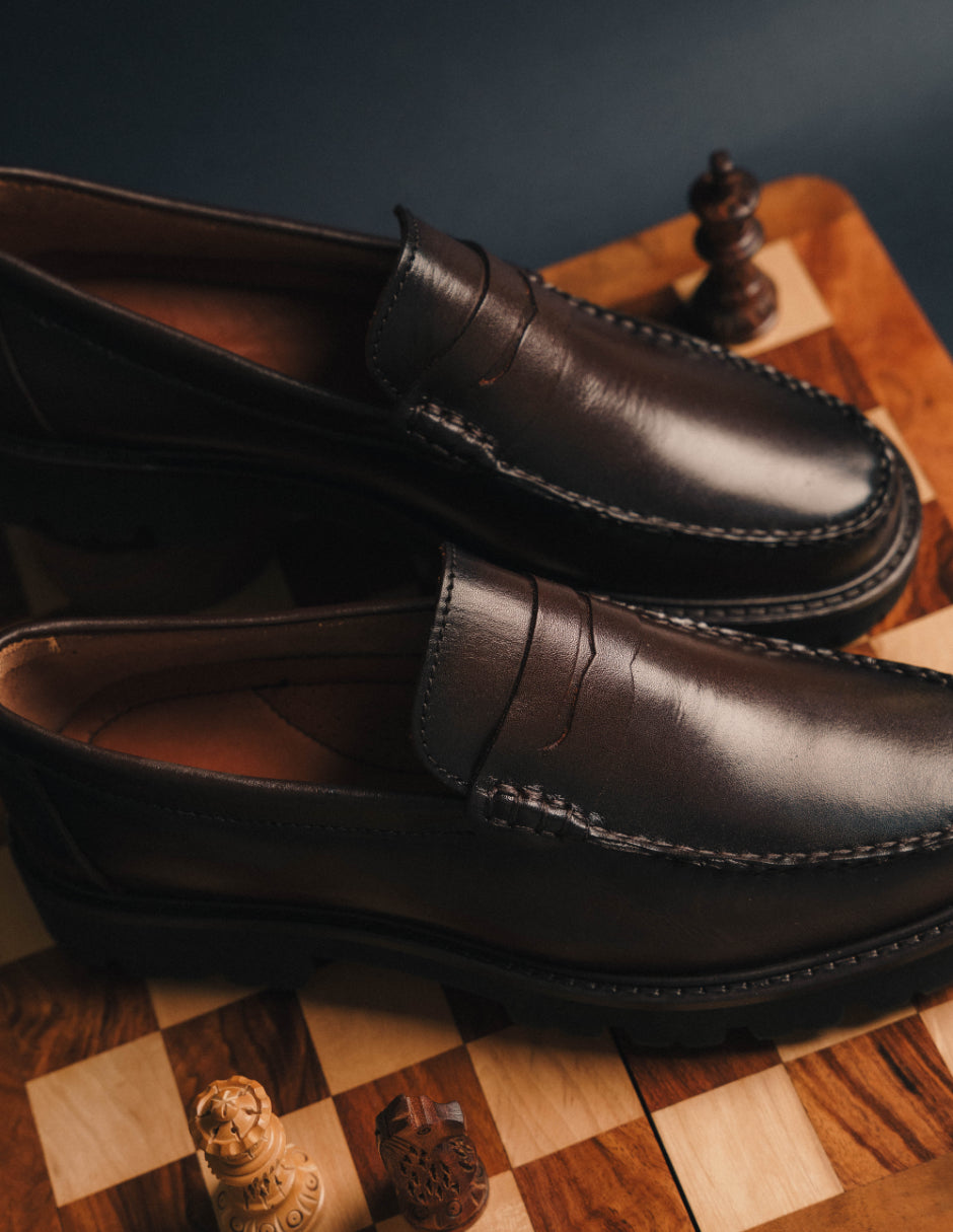 Leather Loafers Chocolate