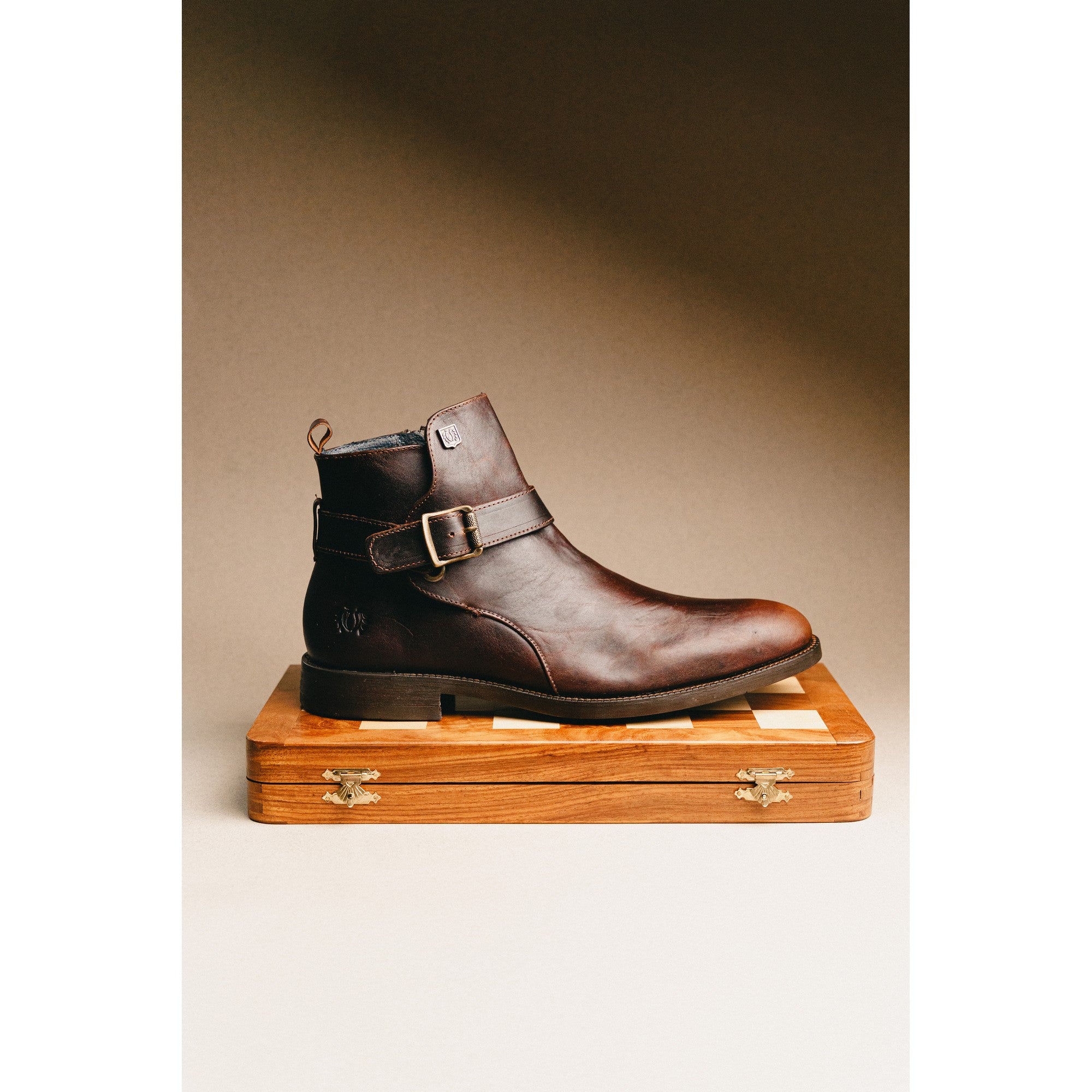 BLACK PEPPERS Brown Leather BIKER