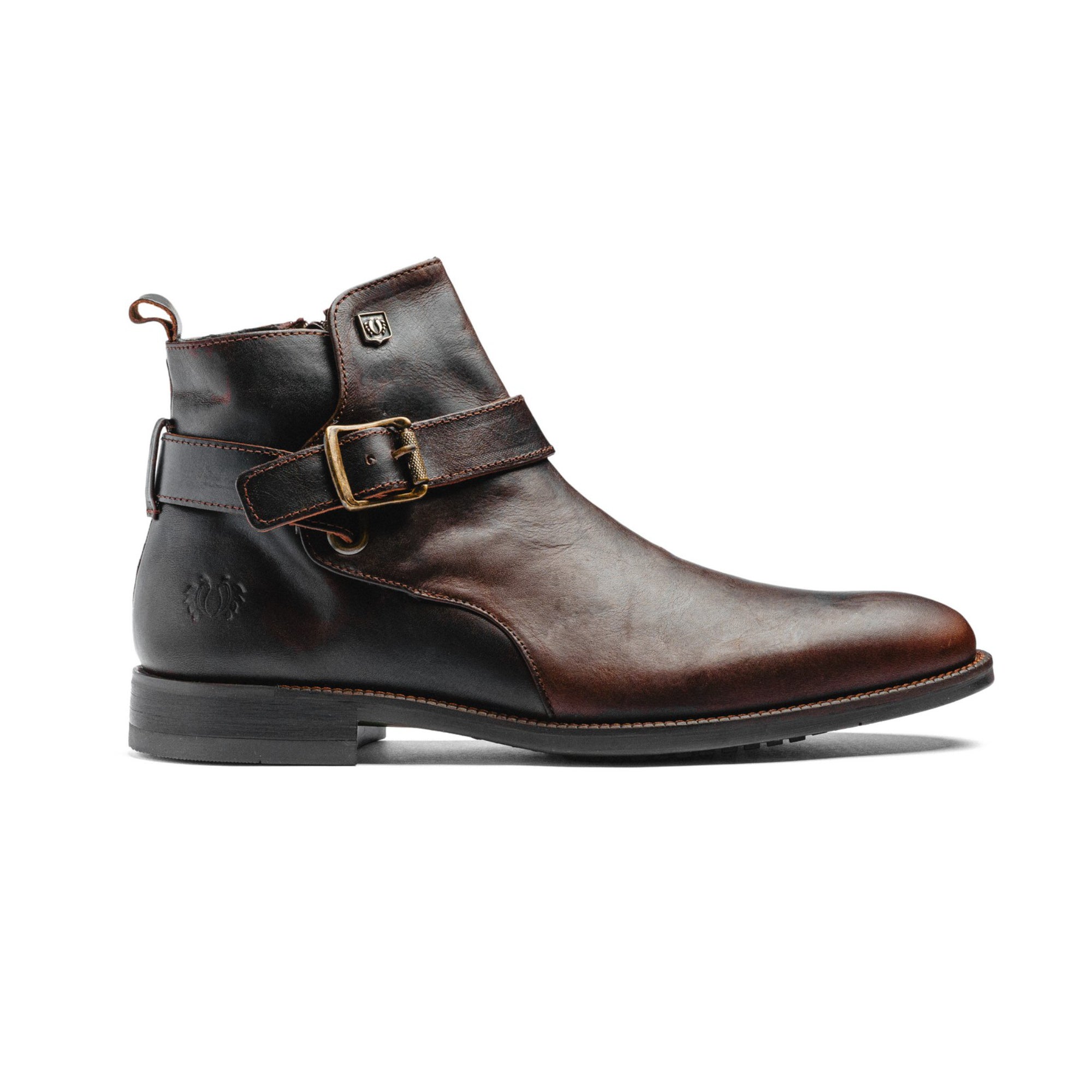 BLACK PEPPERS Brown Leather BIKER