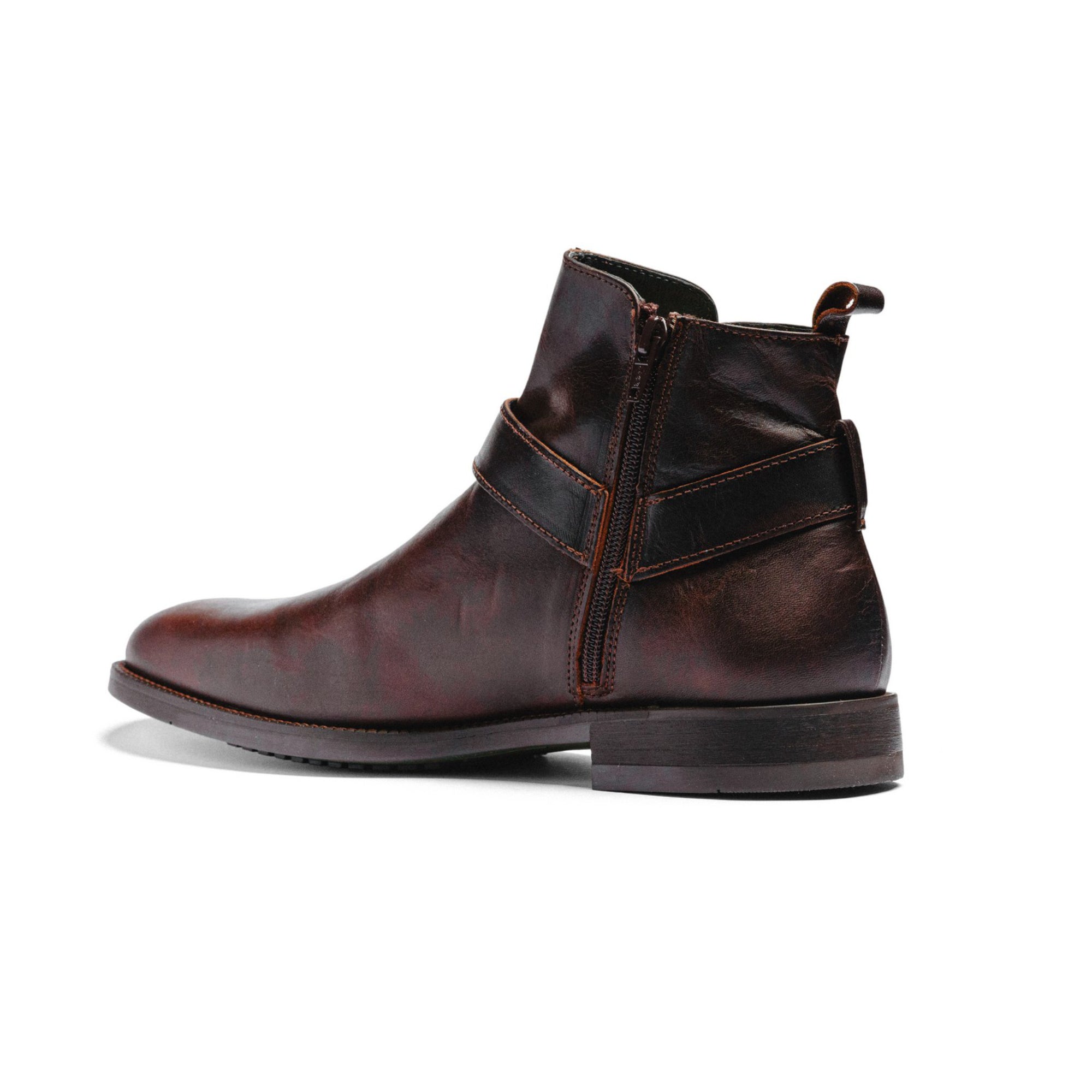 BLACK PEPPERS Brown Leather BIKER