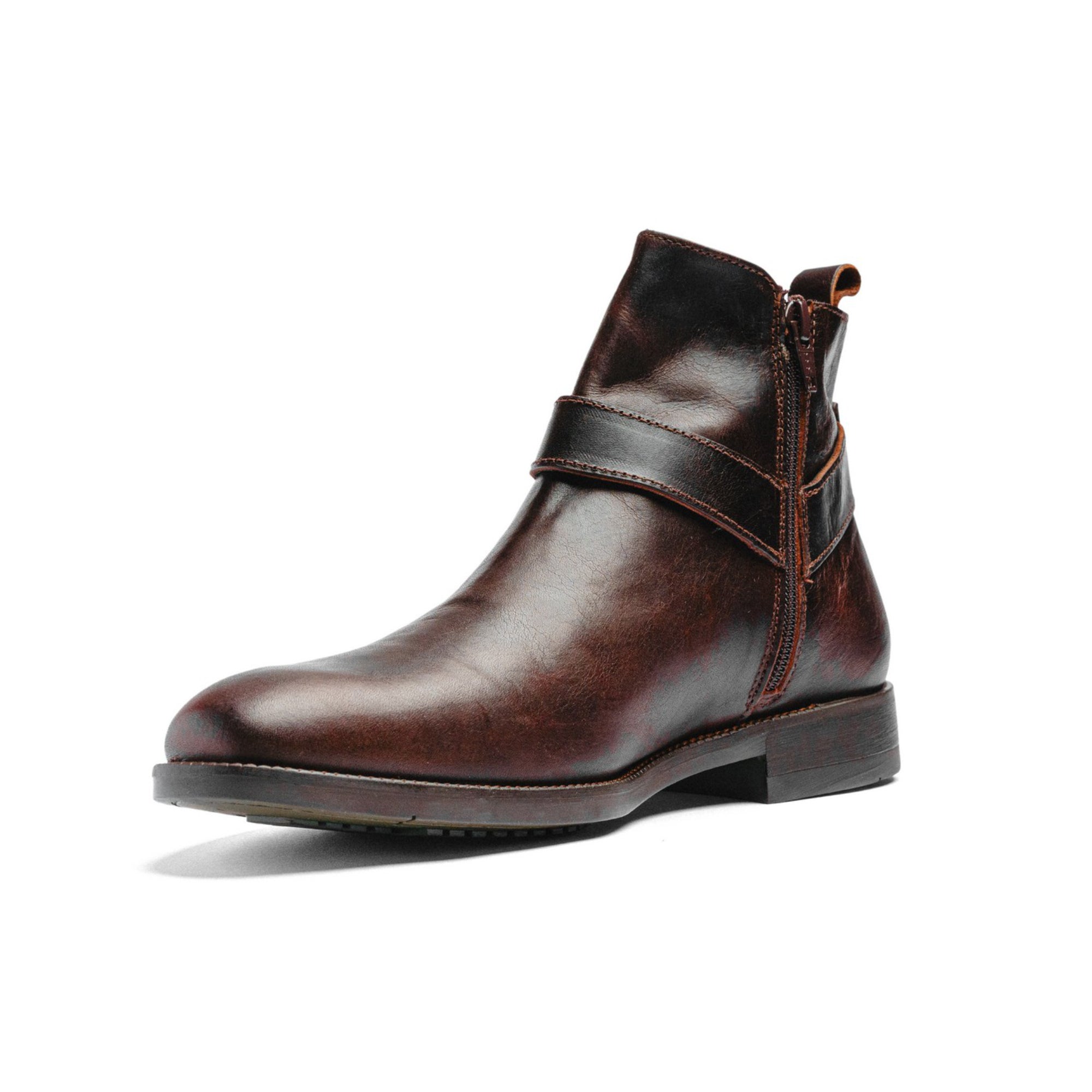 BLACK PEPPERS Brown Leather BIKER