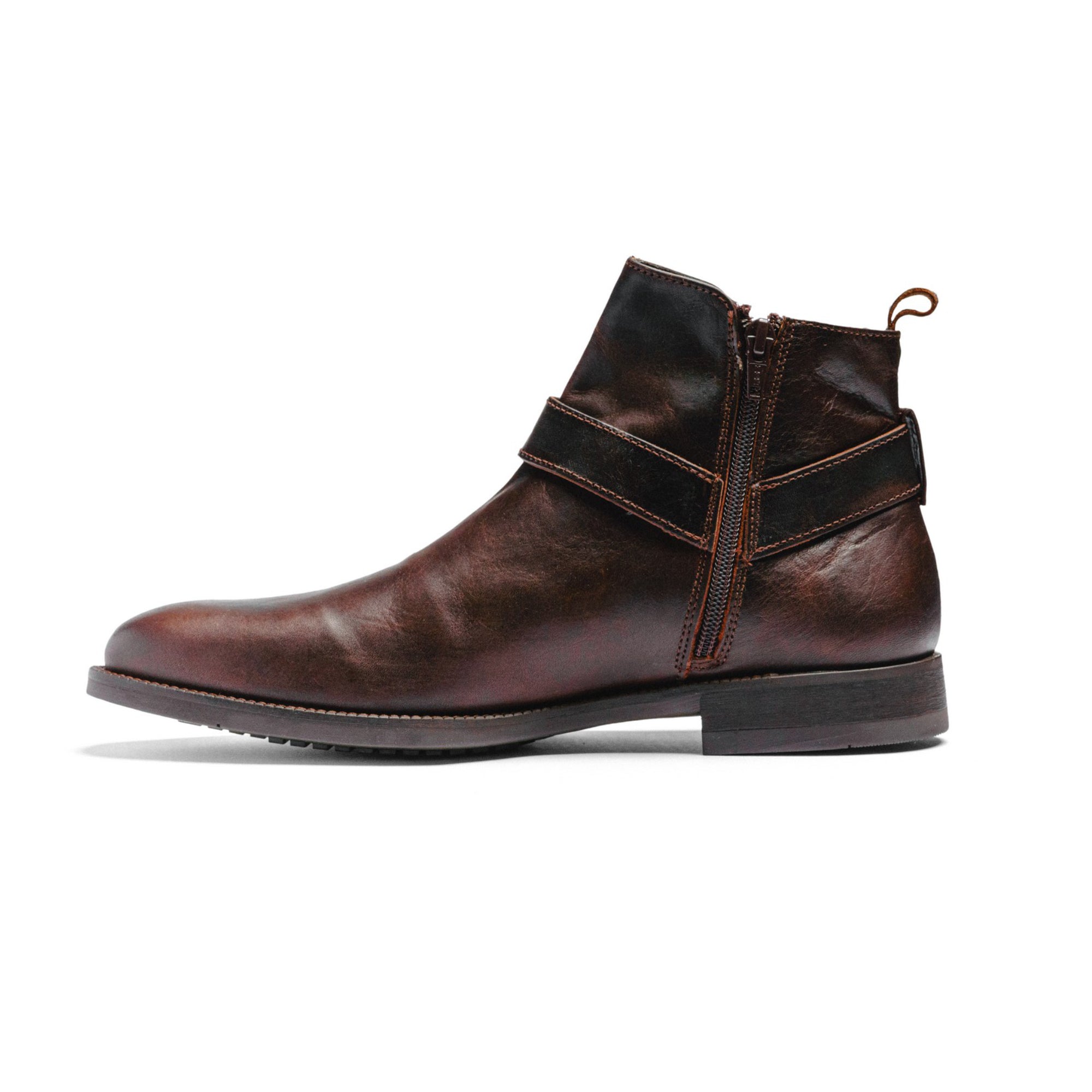 BLACK PEPPERS Brown Leather BIKER