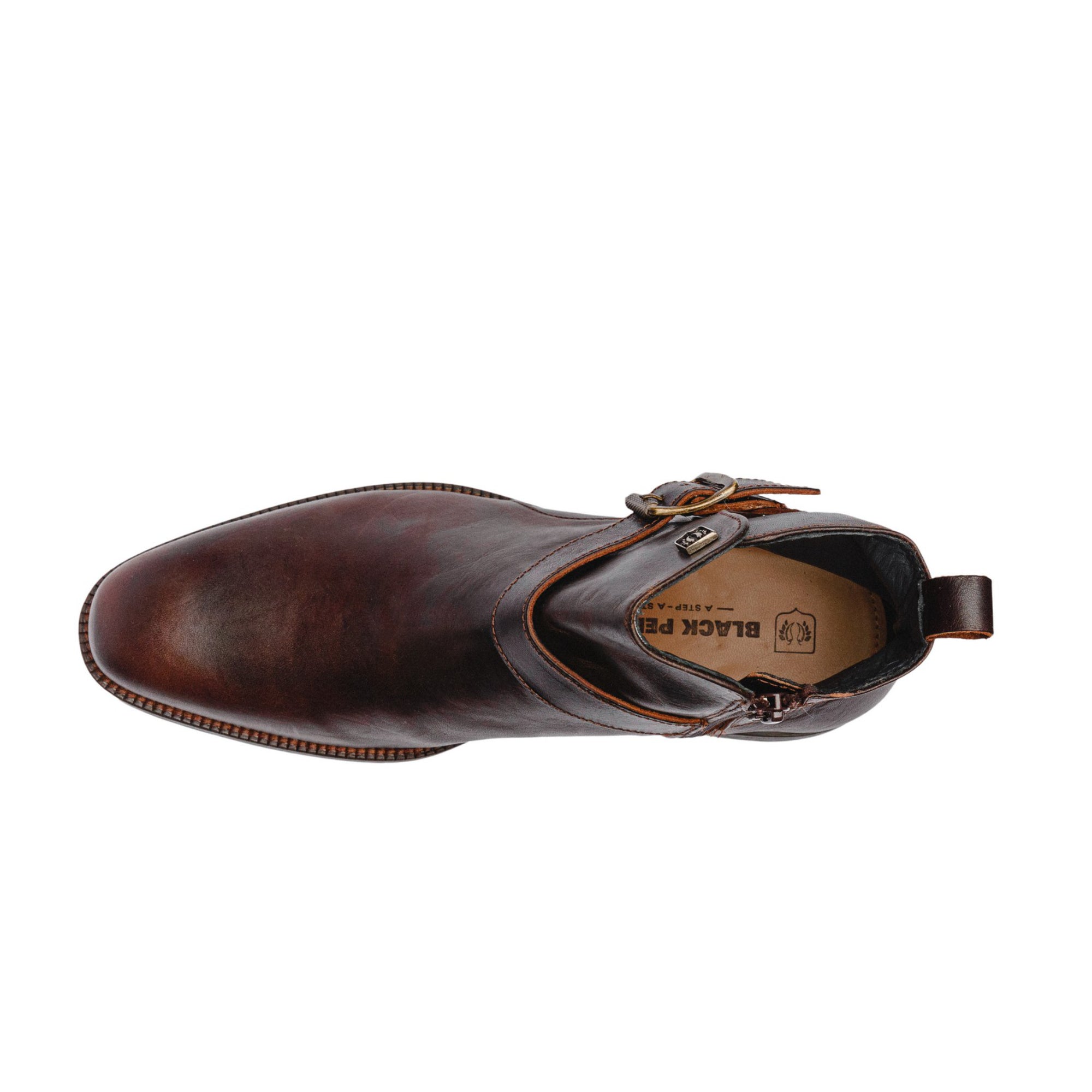BLACK PEPPERS Brown Leather BIKER