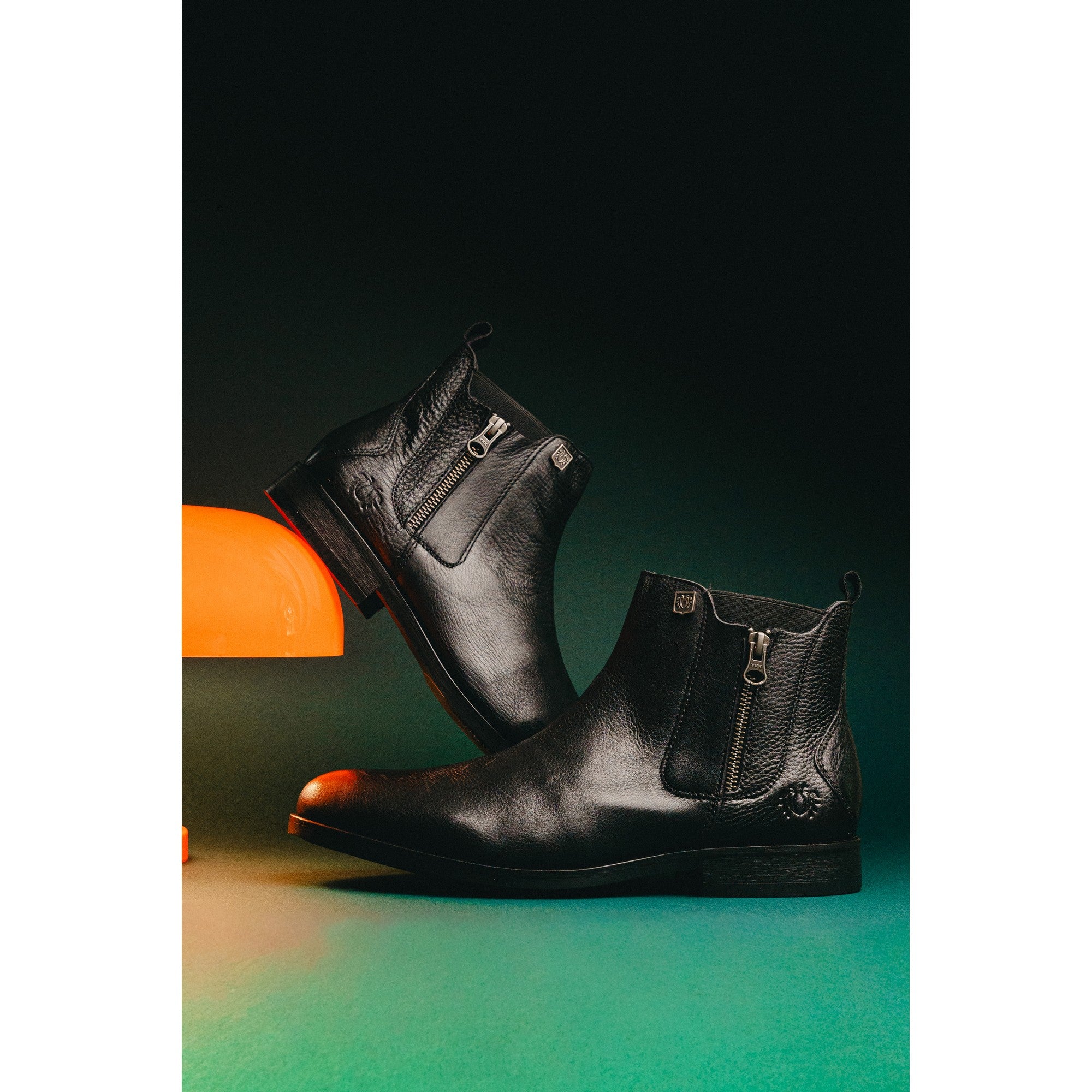 BLACK PEPPERS Black Leather ROCKSTAR CHELSEA