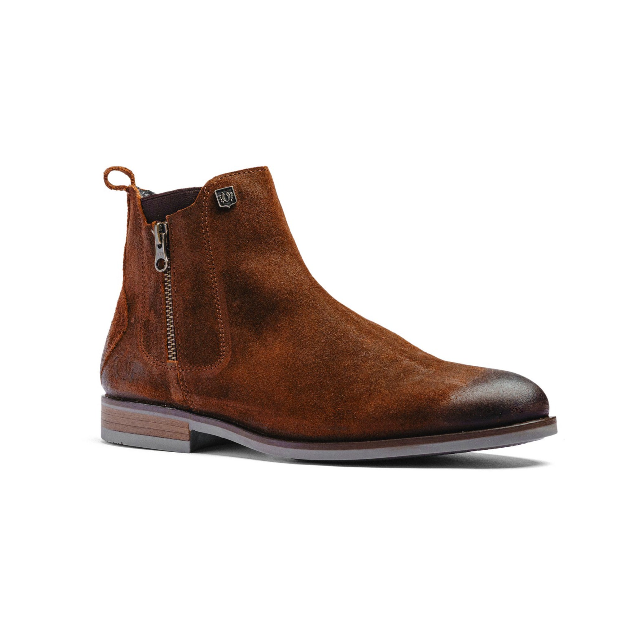 BLACK PEPPERS Camel Suede ROCKSTAR CHELSEA