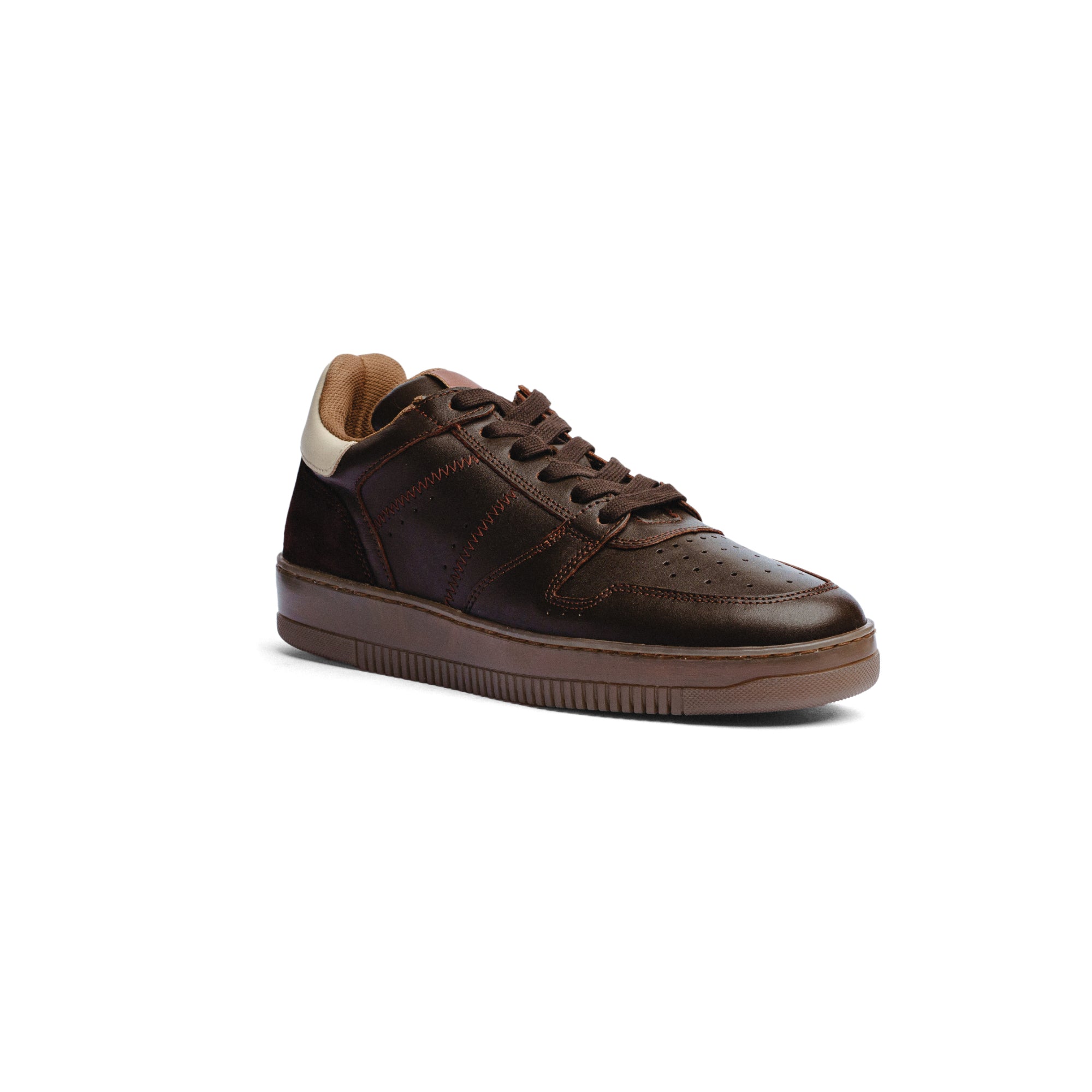 BLACK PEPPERS Lowtop Leather Sneaker CRUISE Chocolate