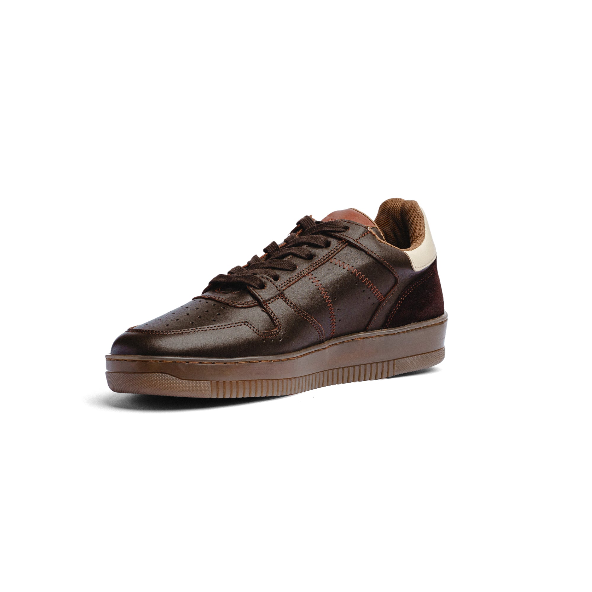 BLACK PEPPERS Lowtop Leather Sneaker CRUISE Chocolate