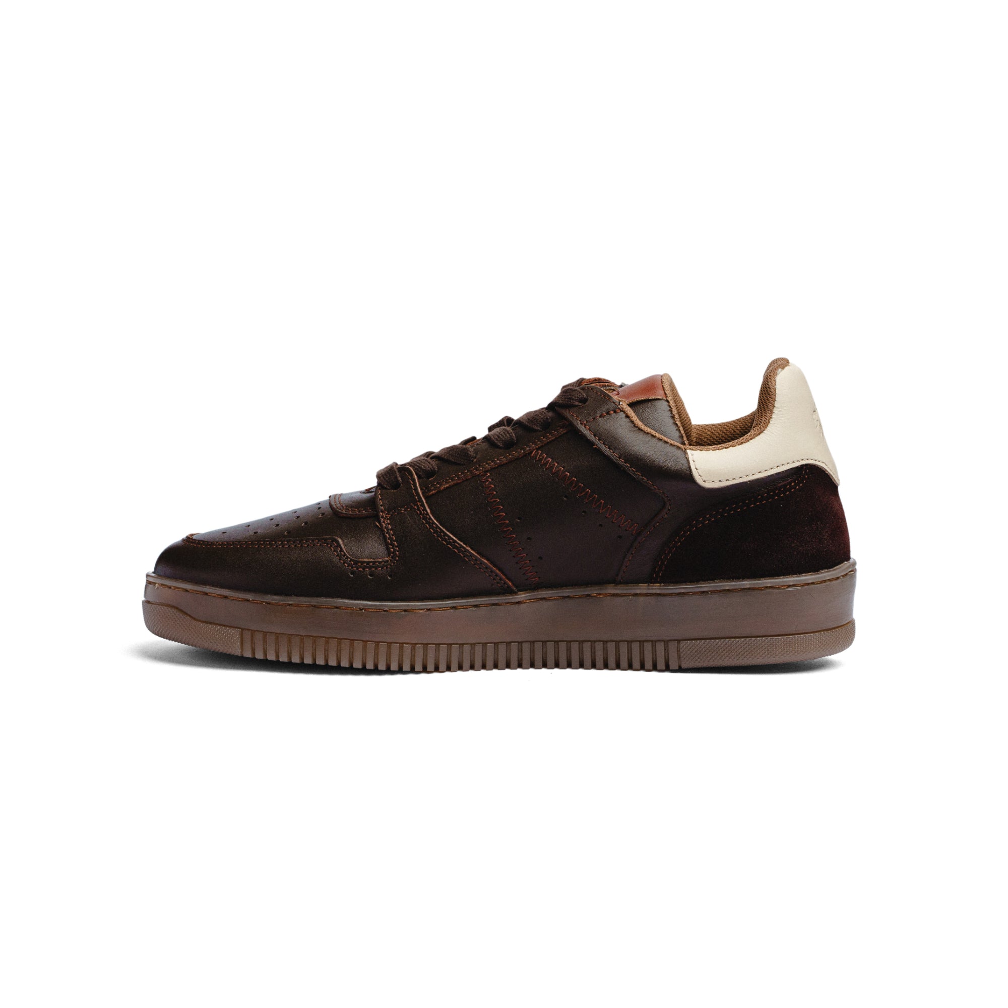 BLACK PEPPERS Lowtop Leather Sneaker CRUISE Chocolate