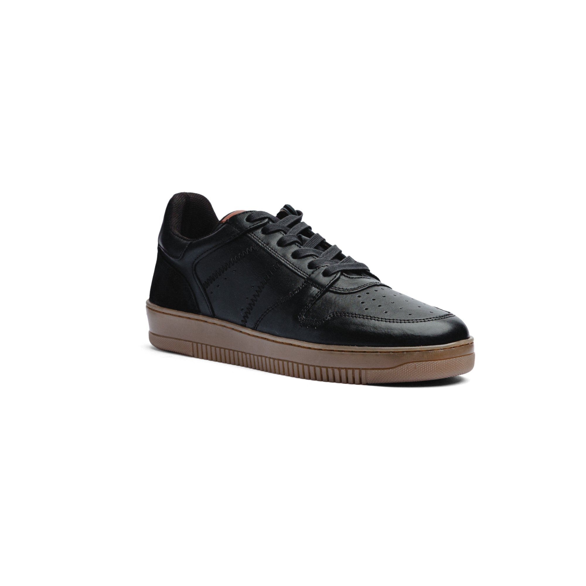 BLACK PEPPERS Lowtop Leather Sneaker CRUISE Black