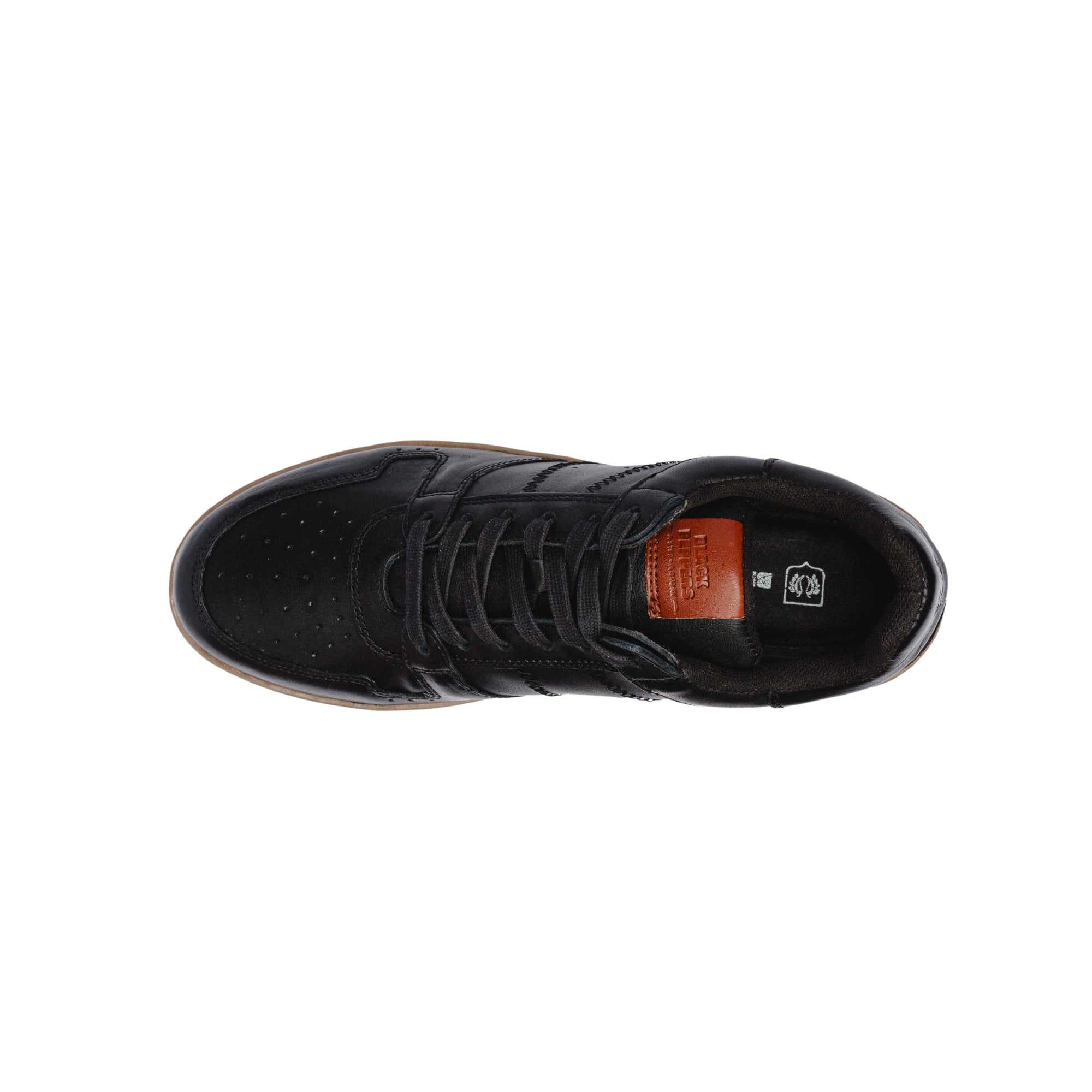 BLACK PEPPERS Lowtop Leather Sneaker CRUISE Black