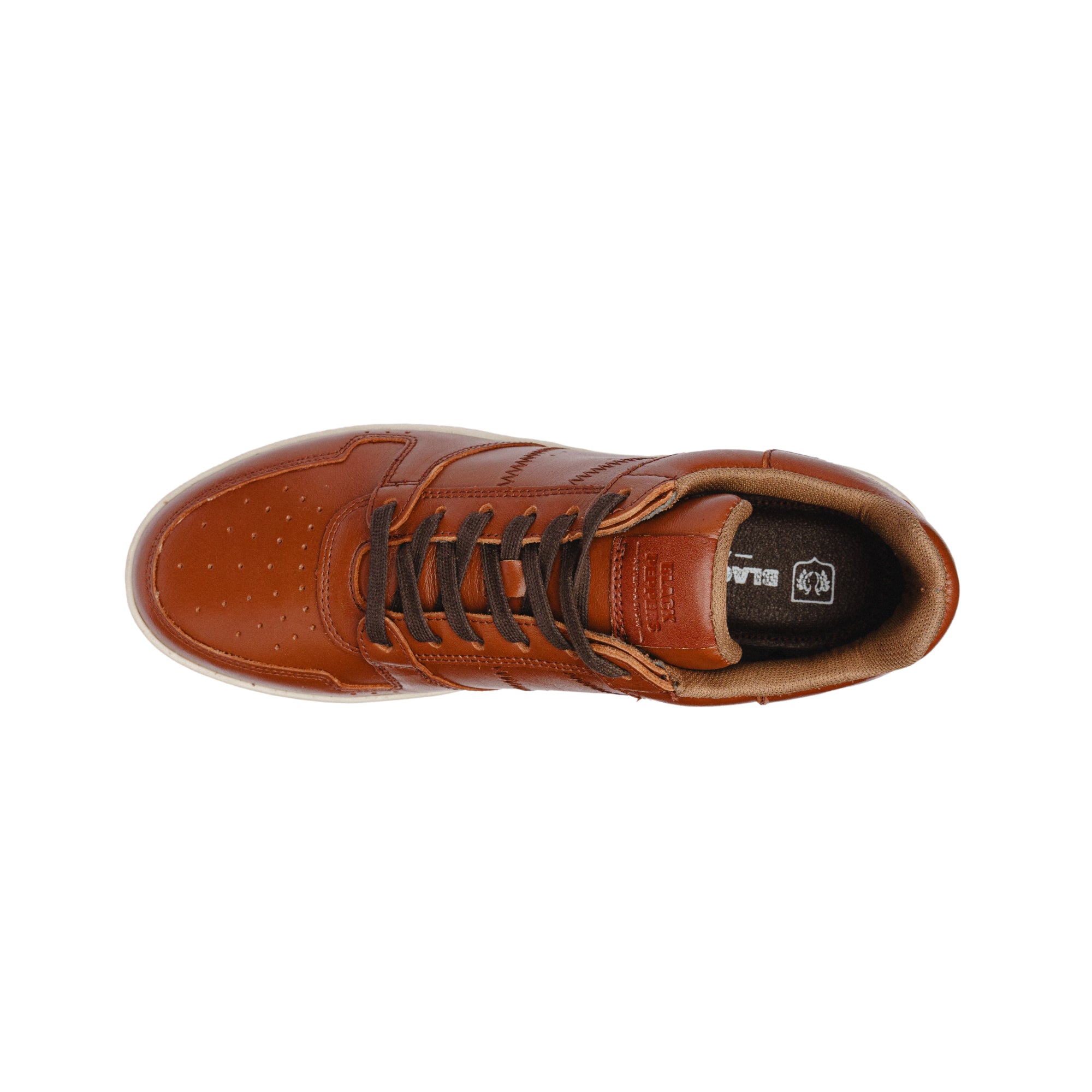 BLACK PEPPERS Lowtop Leather Sneaker CRUISE Camel