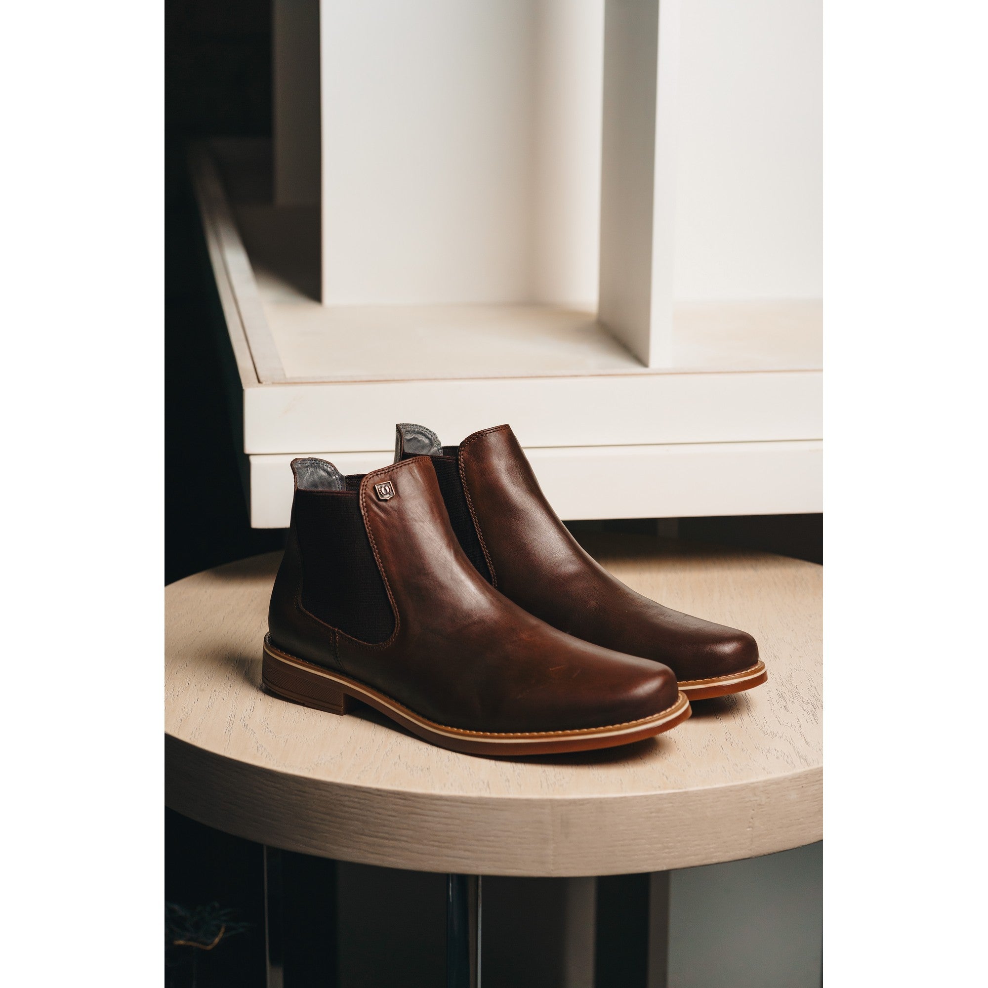 Botas Black Peppers Brown Leather Classic Chelsea