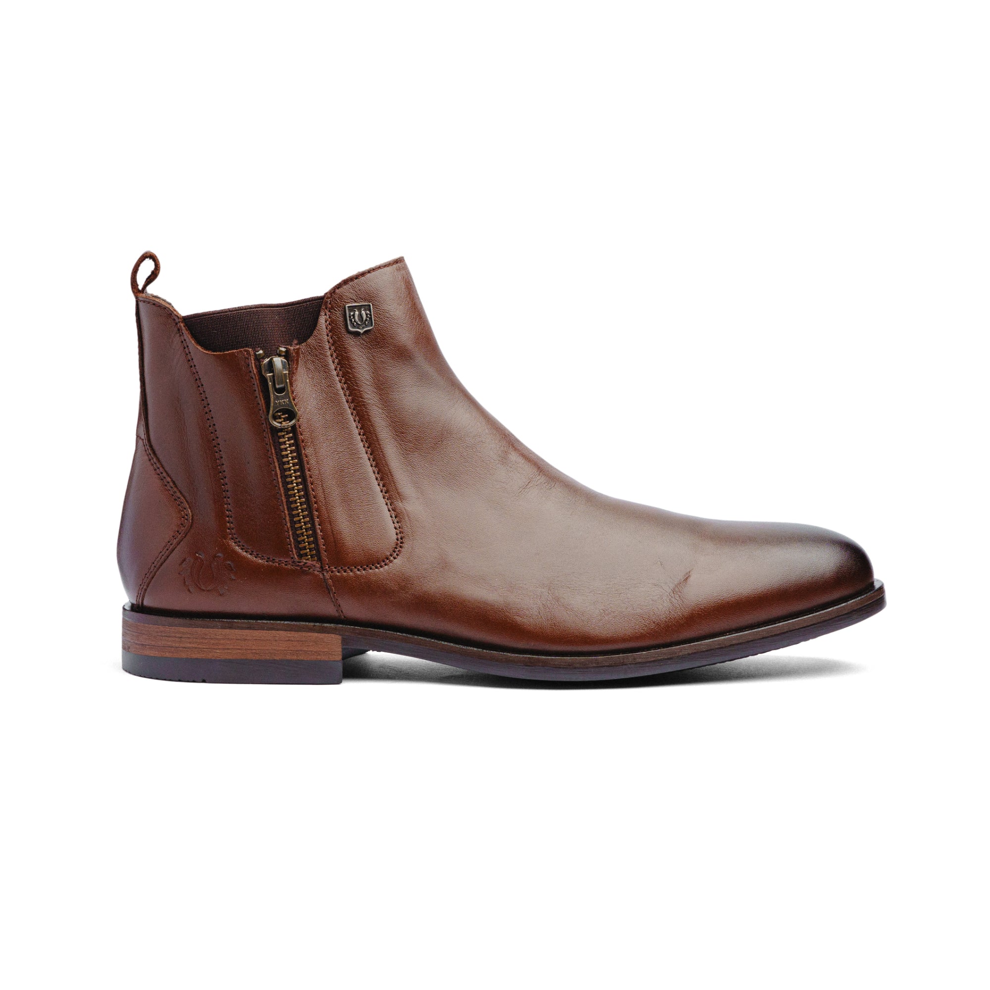 BLACK PEPPERS Brown Leather ROCKSTAR CHELSEA