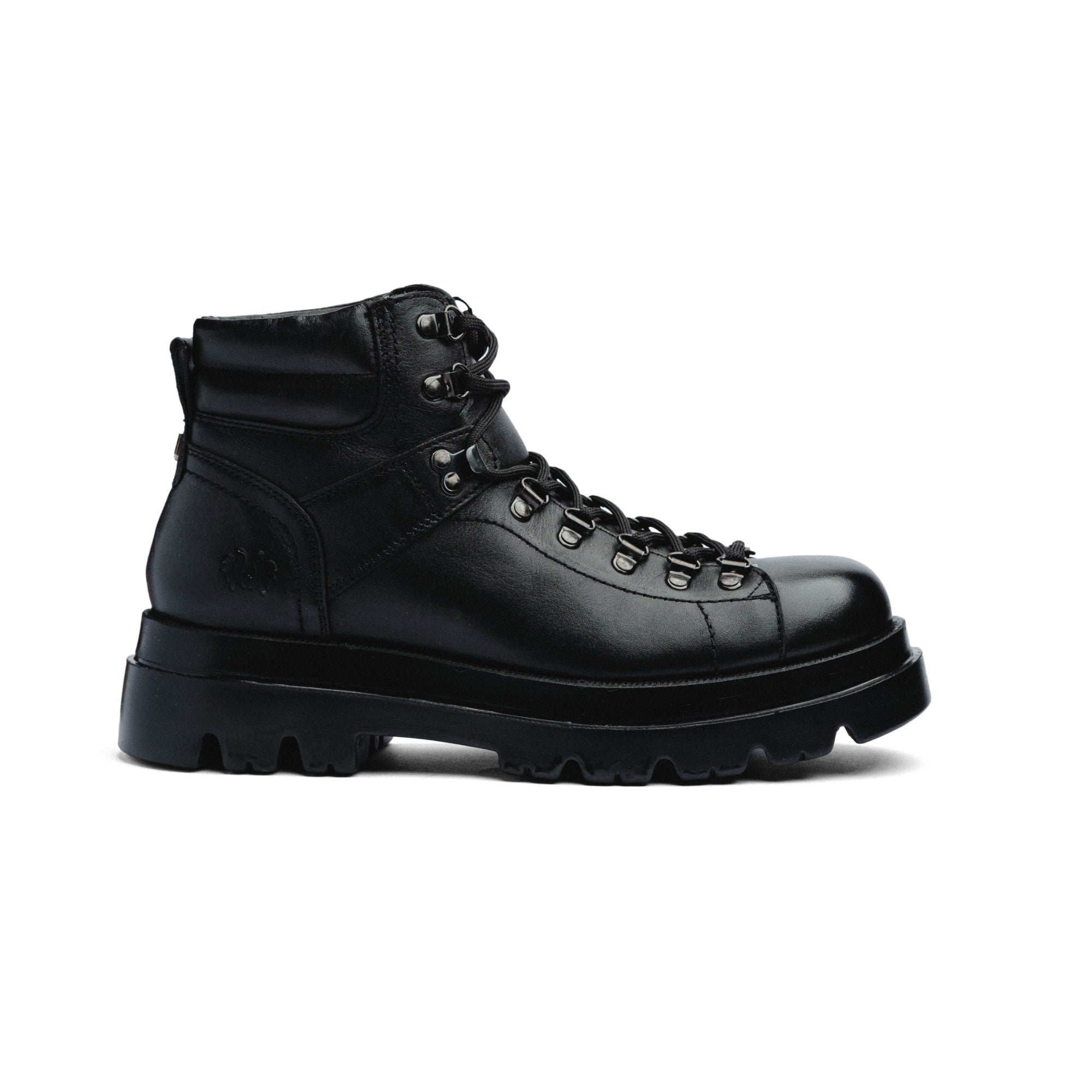 Botas Black Peppers Black Leather Hiker Boots