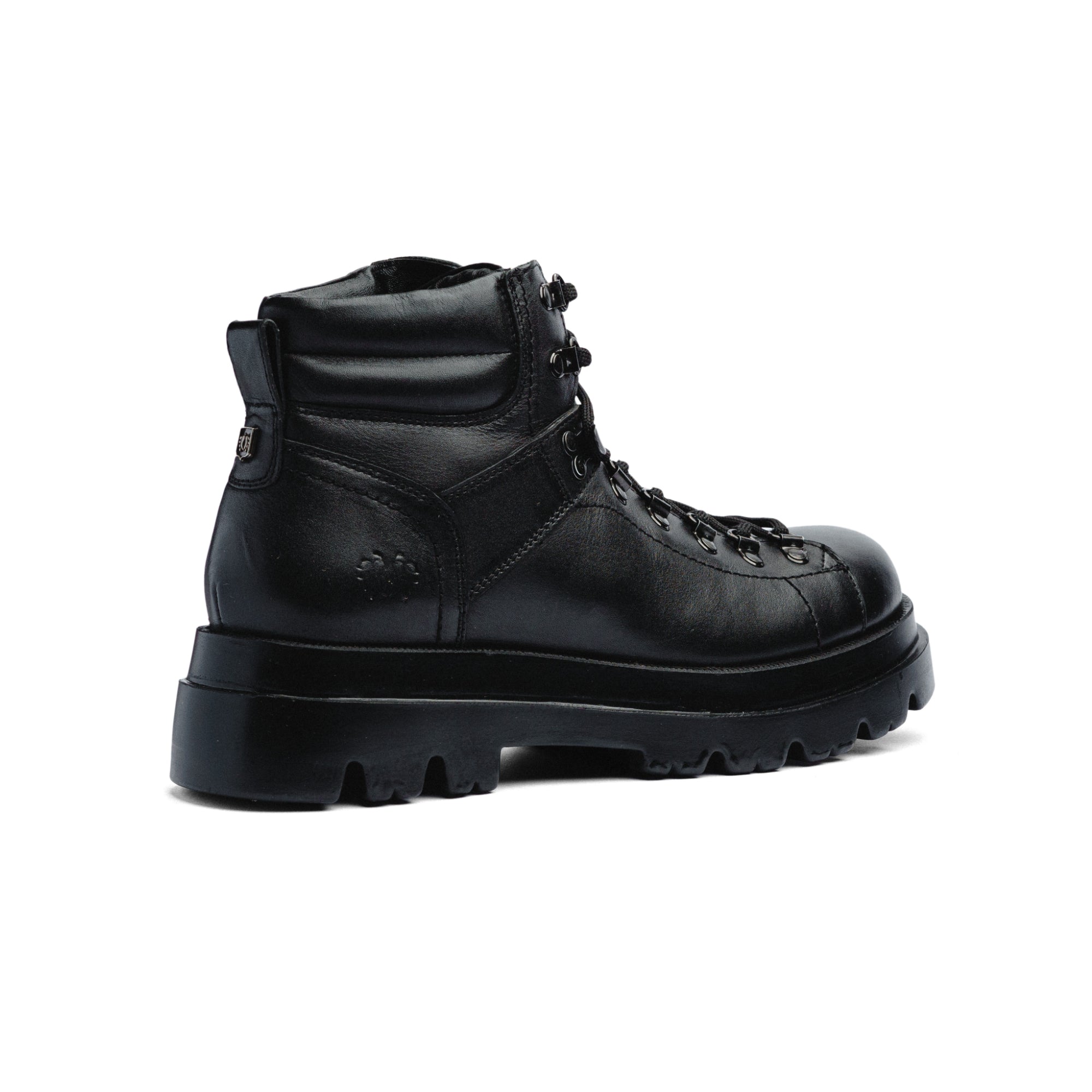 BLACK PEPEPRS Black Leather HIKER BOOTS