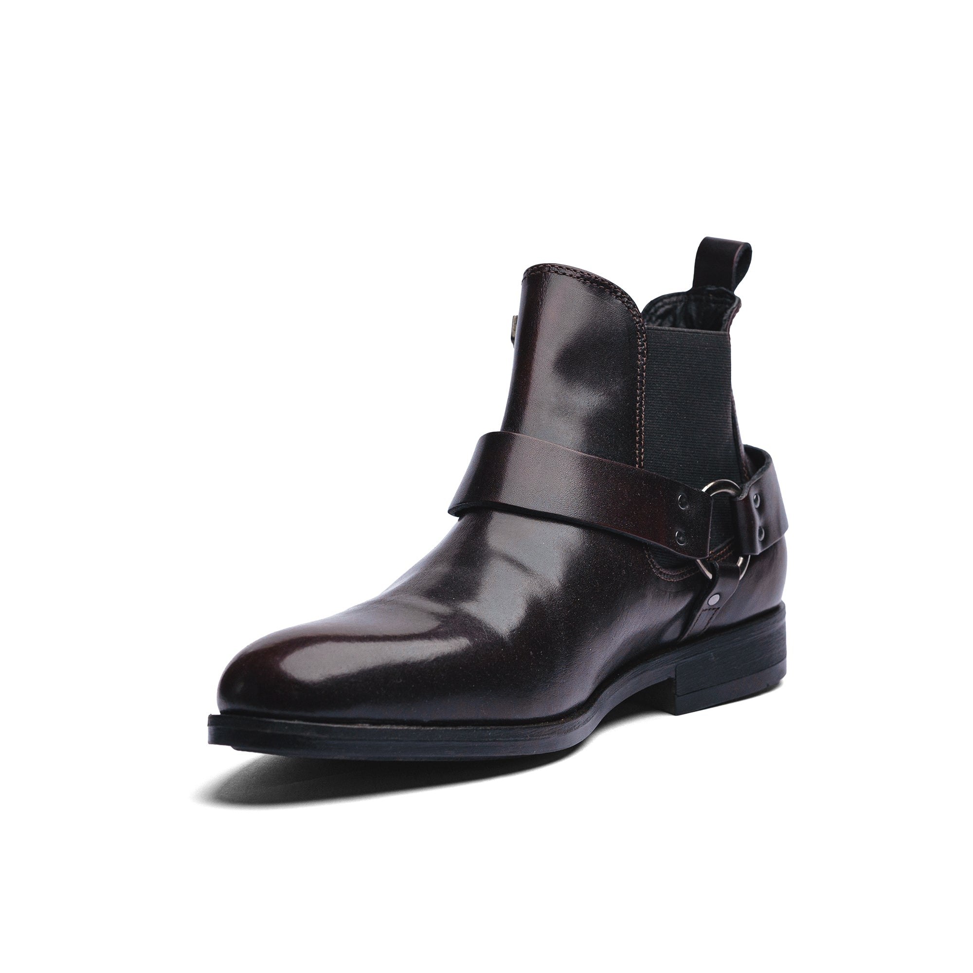 BLACK PEPPERS Red Wine Leather LACE CHELSEA