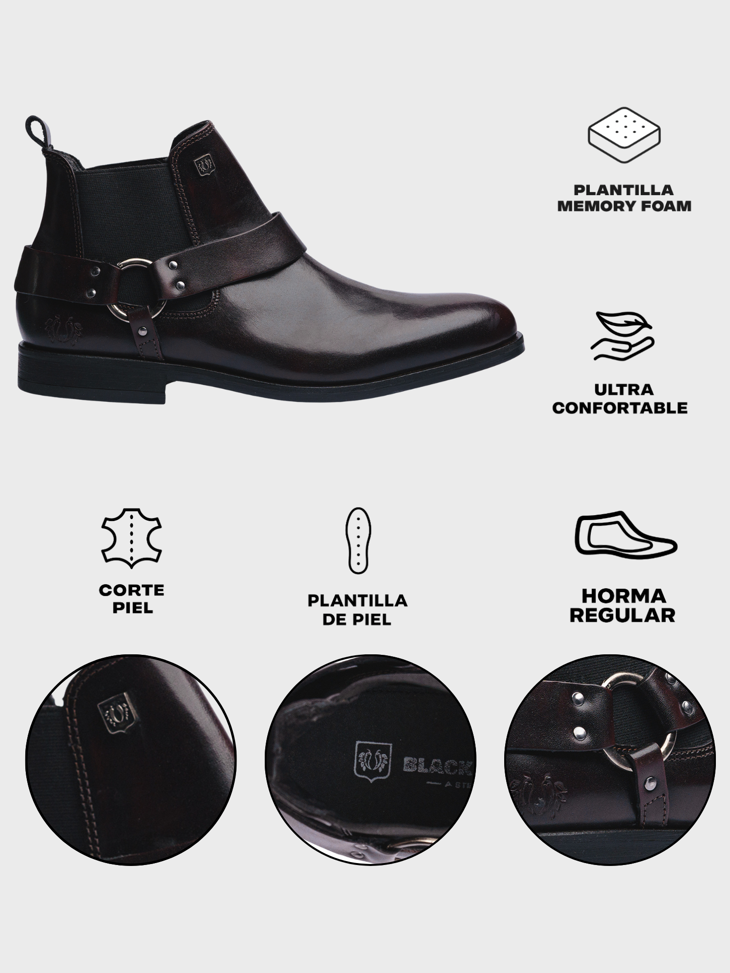 BLACK PEPPERS Red Wine Leather LACE CHELSEA