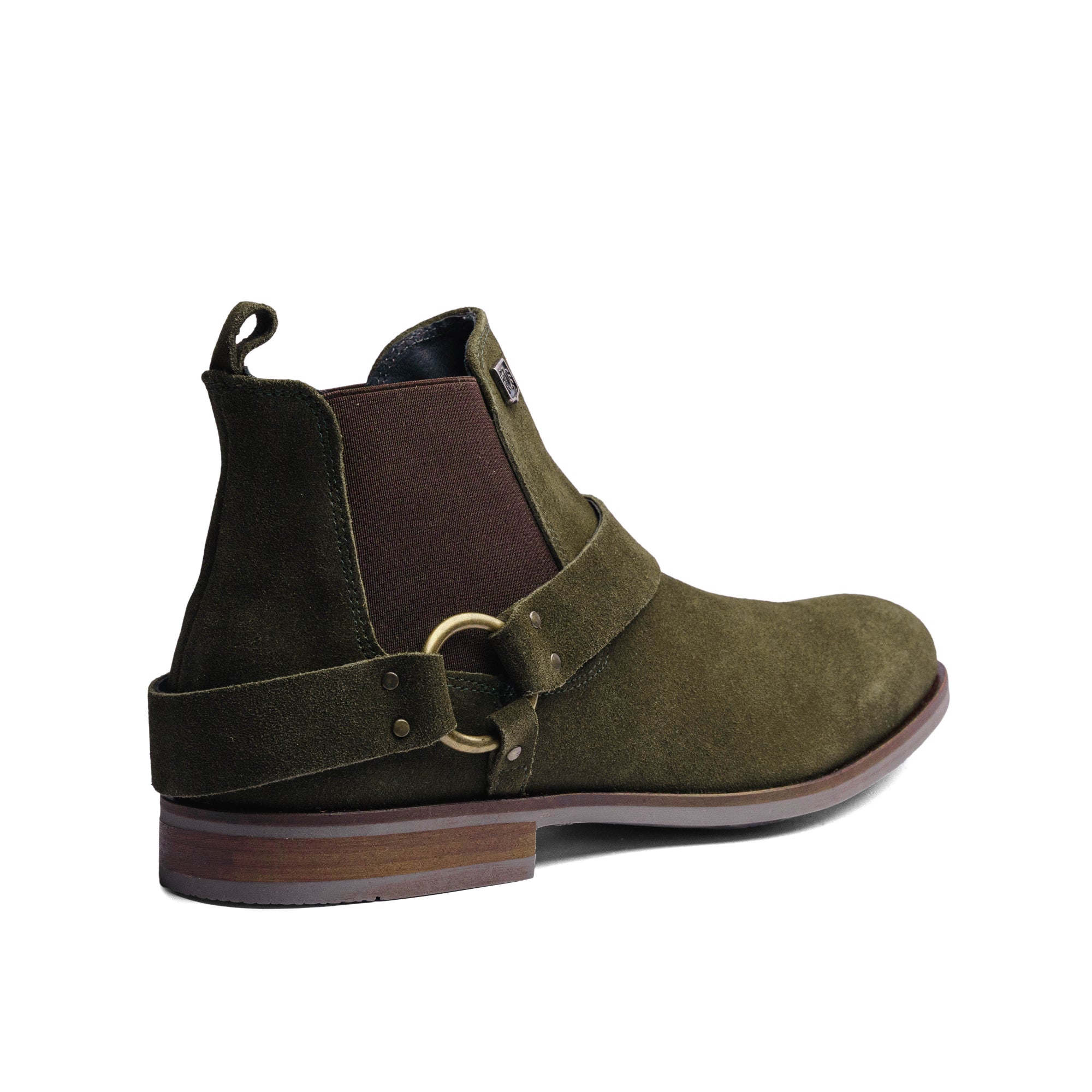 Olive Green Suede Leather LACE CHELSEA