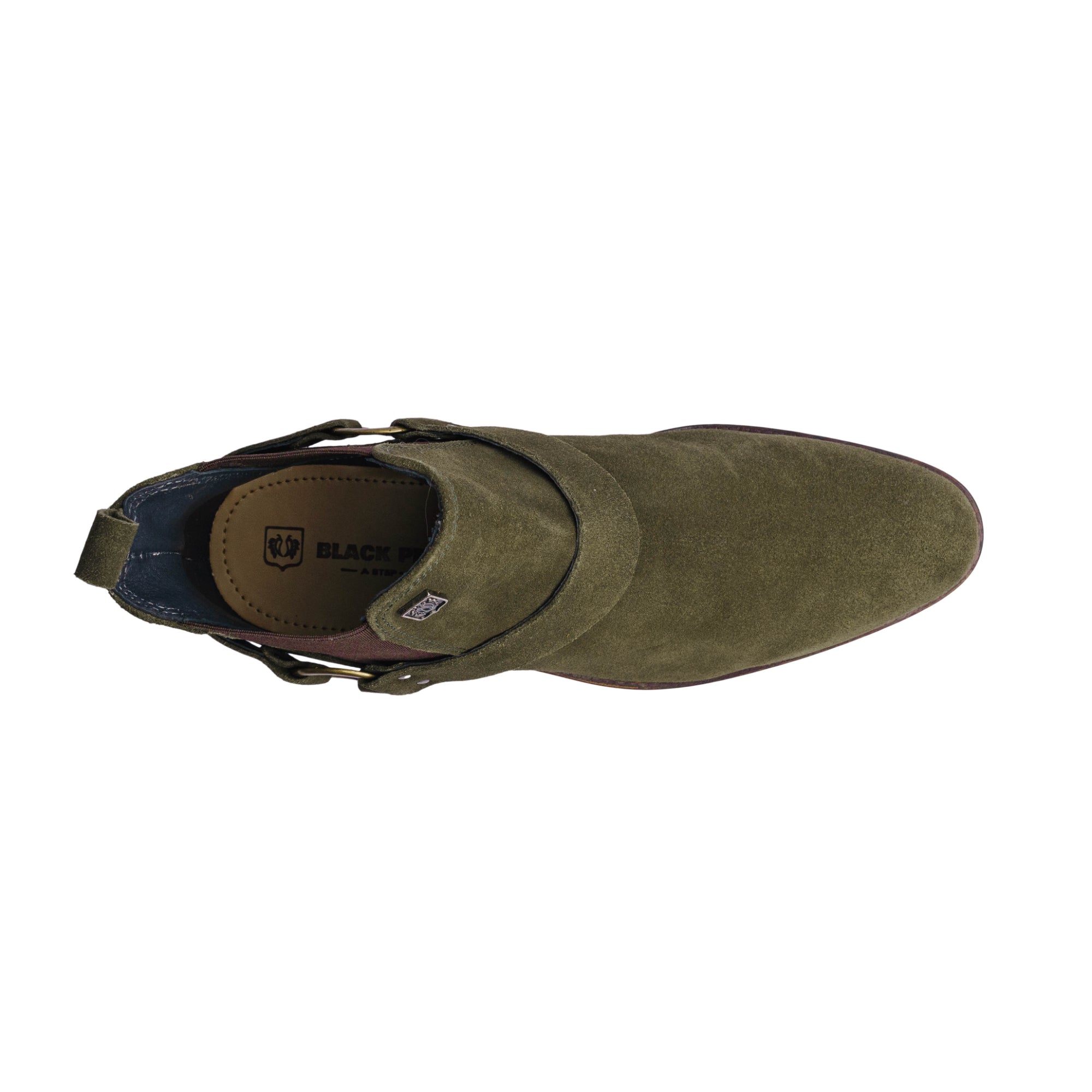Olive Green Suede Leather LACE CHELSEA