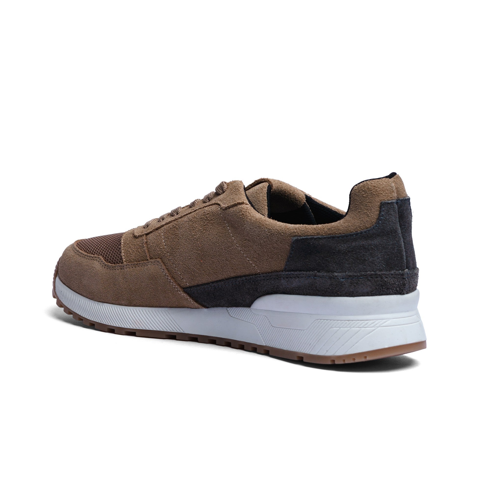 BLACK PEPPERS Trainer Suede Sneaker VERONA Gray/Camel