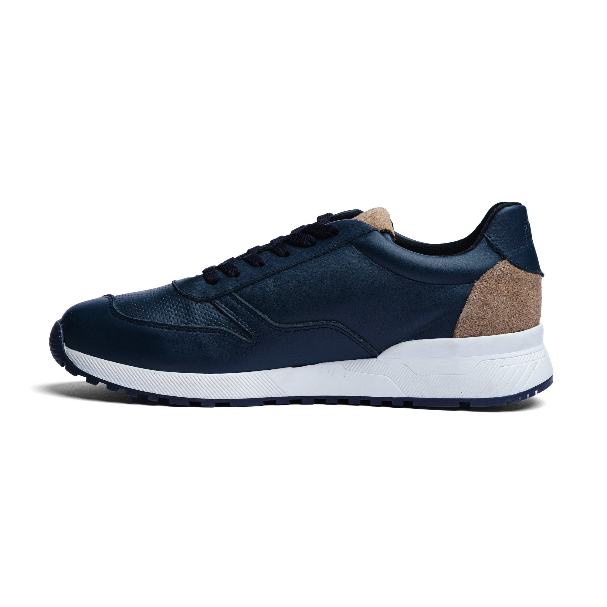 Tenis de Piel Black Peppers Trainer Leather Sneaker EOS Navy/White Sole