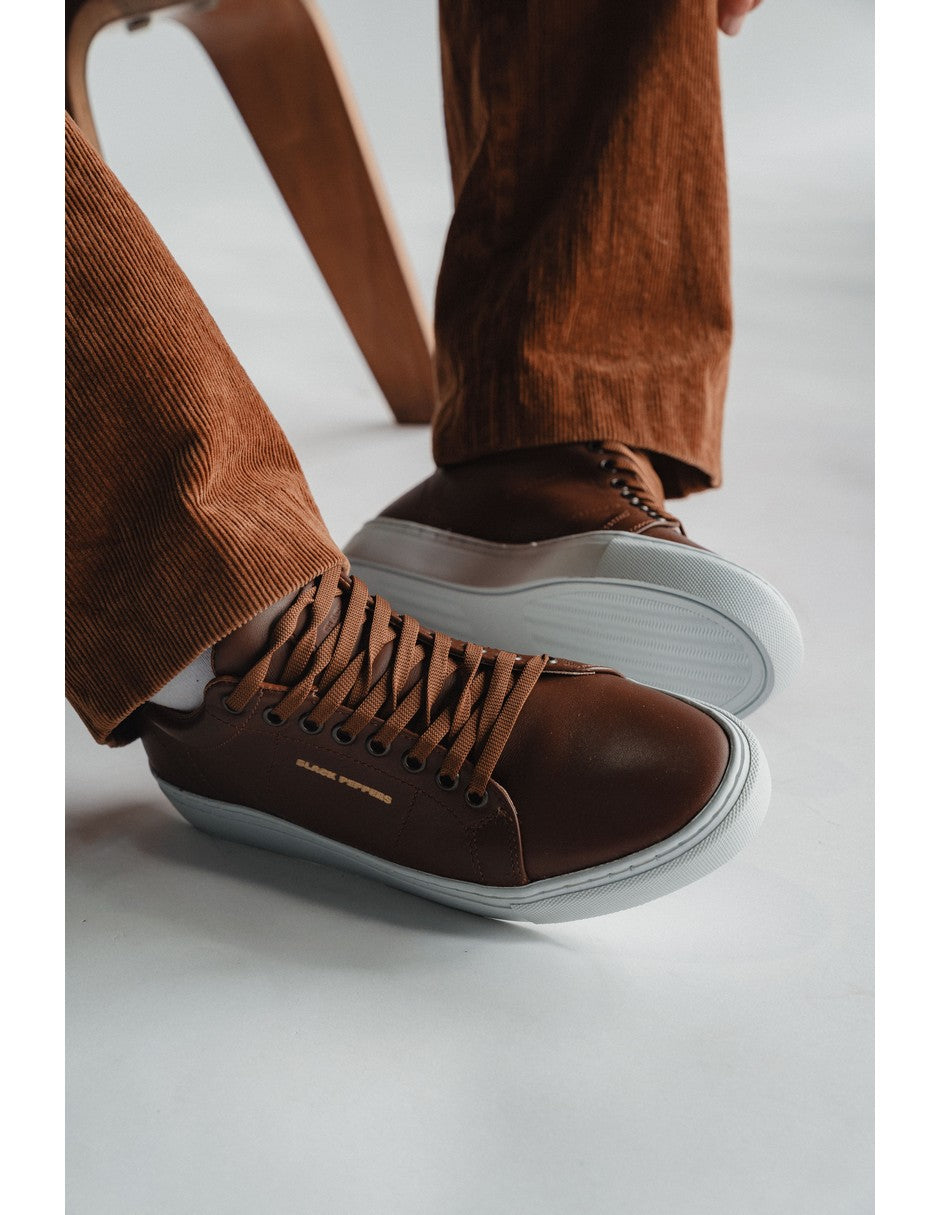 Lowtop Leather Sneaker CORE Camel