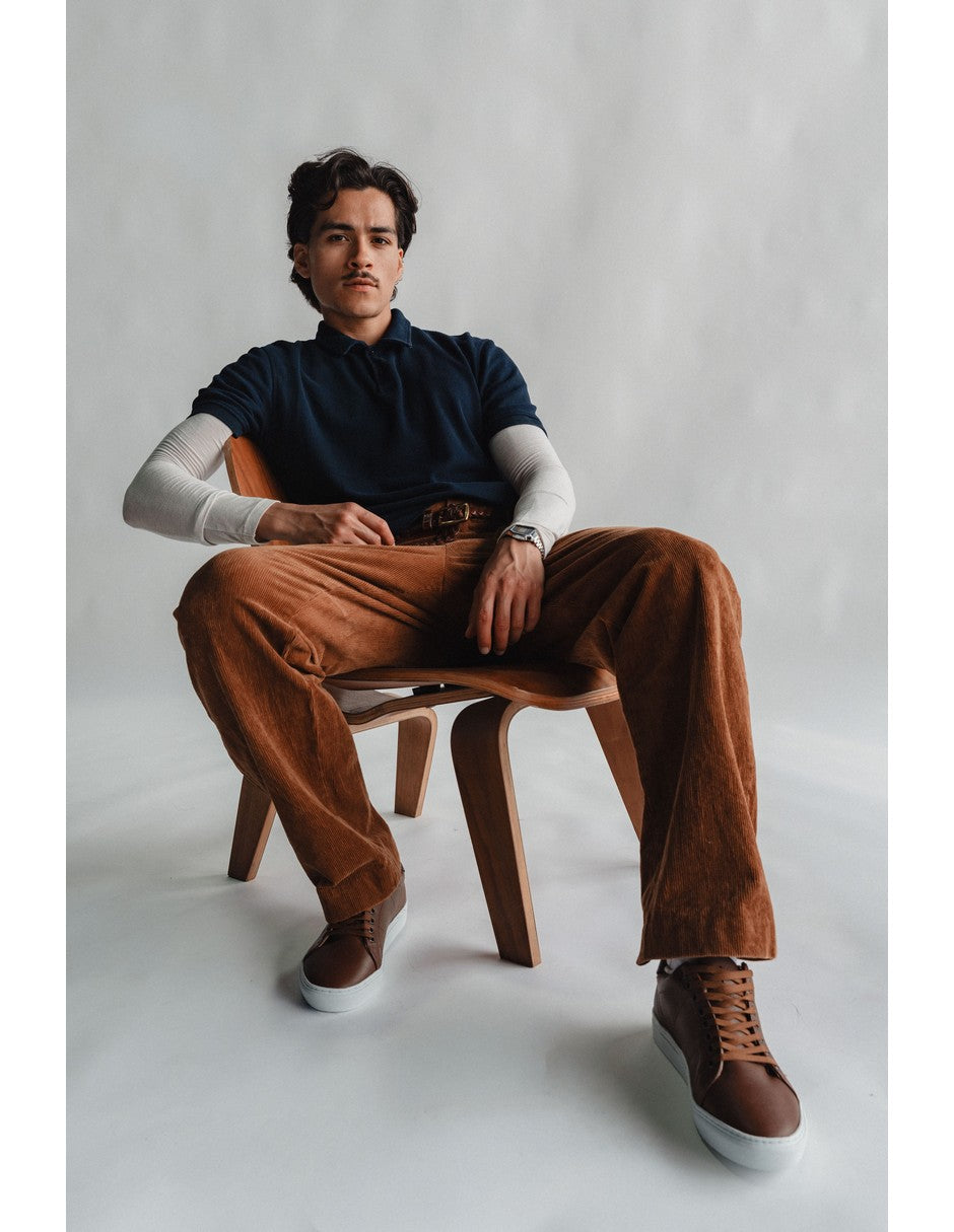 Lowtop Leather Sneaker CORE Camel