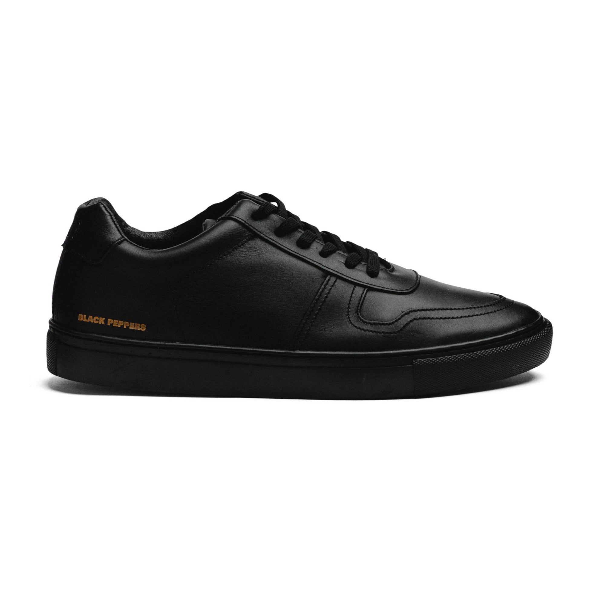 BLACK PEPPERS Lowtop Leather Sneaker TURIN Full Black
