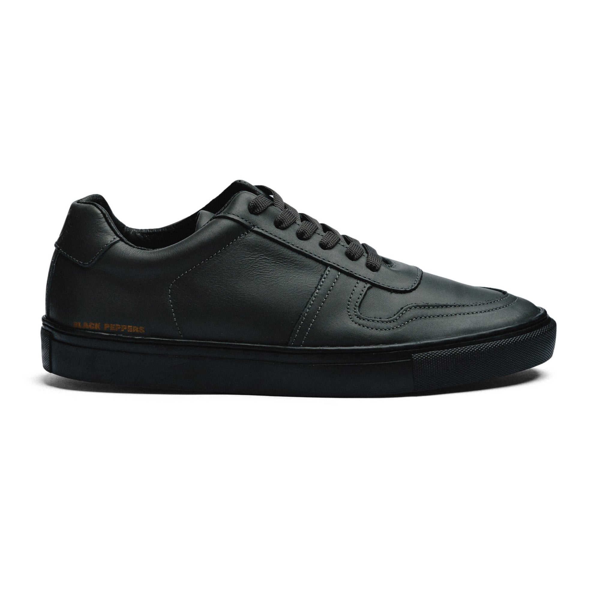 BLACK PEPPERS Lowtop Leather Sneaker TURIN Oxford Gris