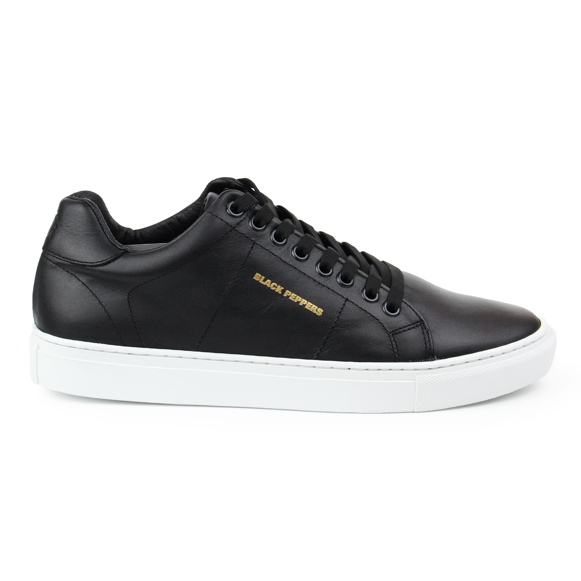 BLACK PEPEPRS Lowtop Leather Sneaker CORE Black/White Sole