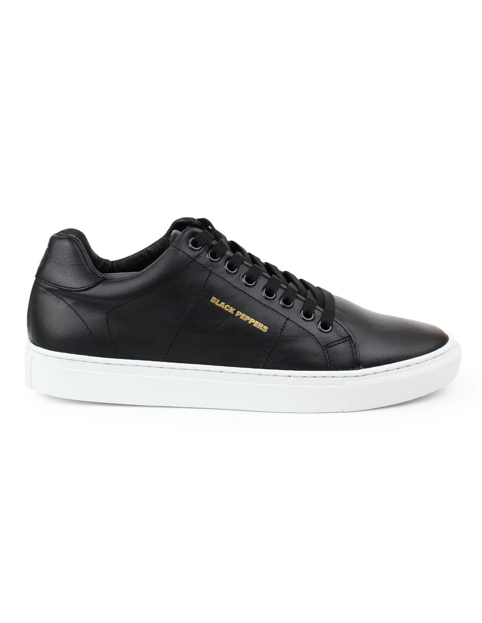 Lowtop Leather Sneaker CORE Black/White Sole