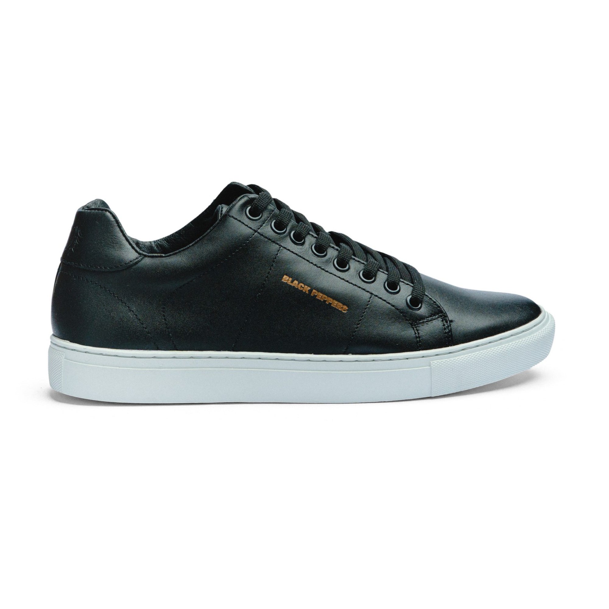 BLACK PEPEPRS Lowtop Leather Sneaker CORE Black/White Sole